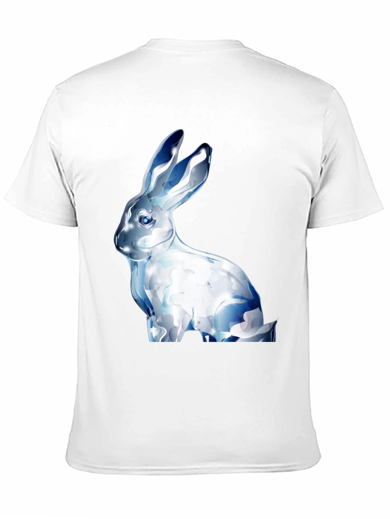 Black Crystal Rabbit Graphic Black T-Shirt view 11