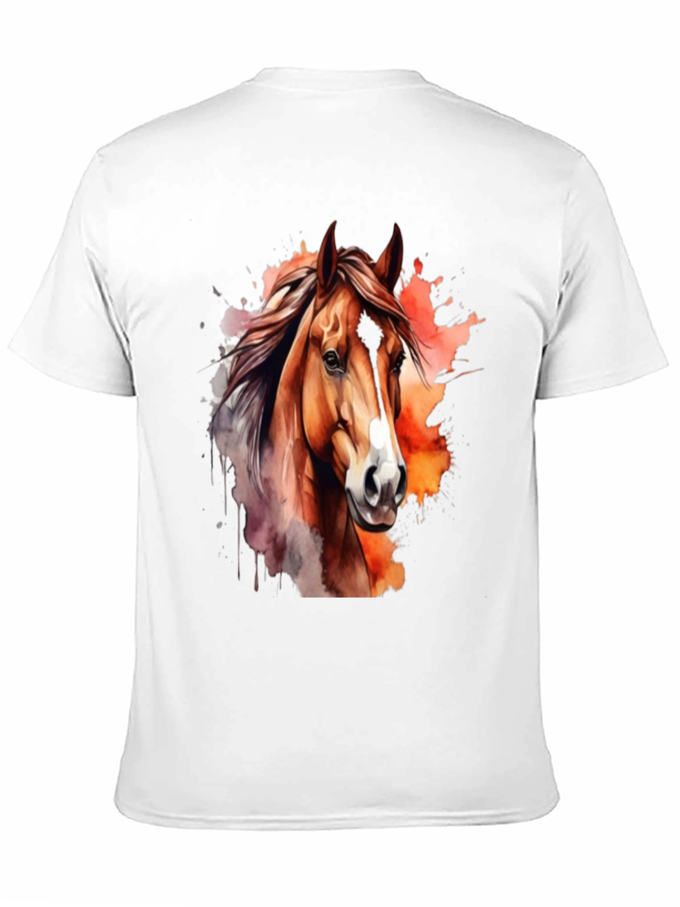 Black Horse Watercolor Graphic T-Shirt - Stylish Men's Tee view 11