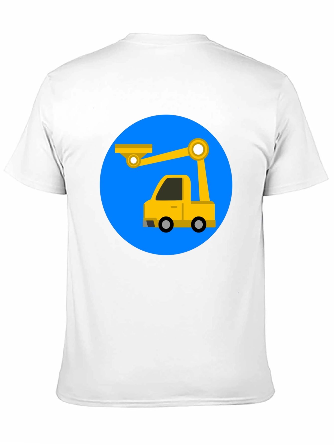 Black Cartoon Crane Truck T-Shirt - Black view 11