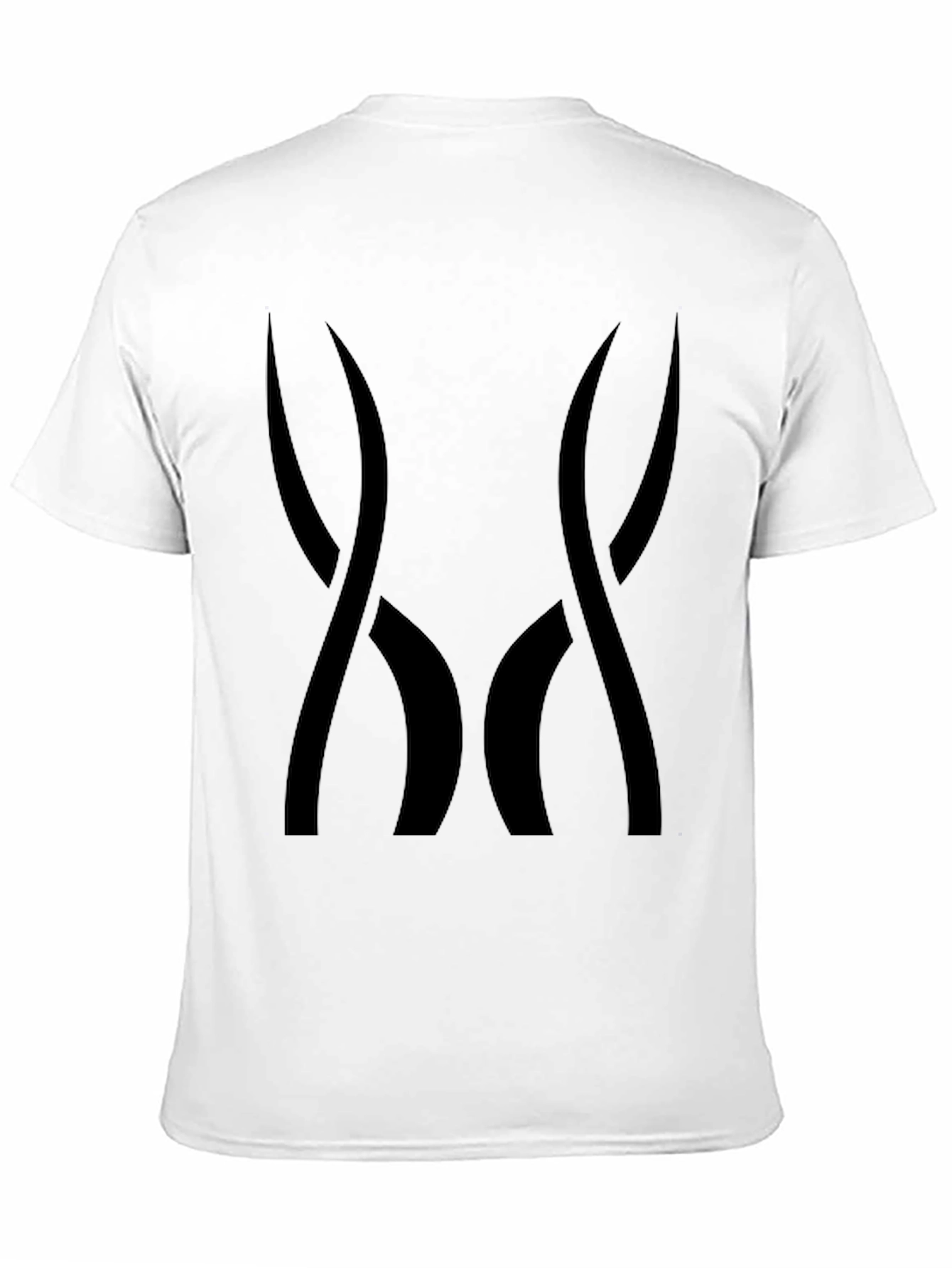 Black Men's Black Graphic Tee - Abstract Design view 11