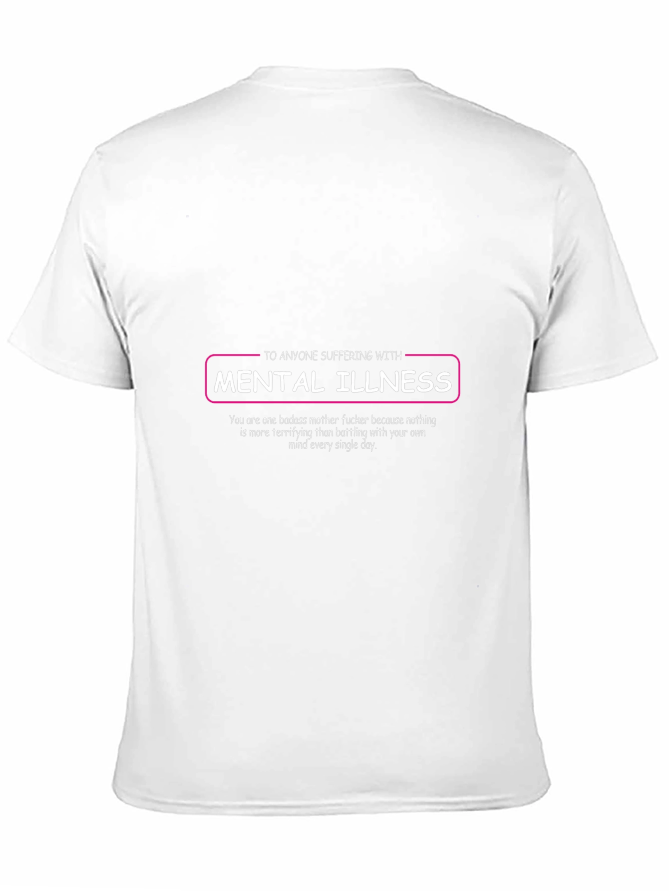 Black Mental Illness Awareness T-Shirt - Badass Support view 11
