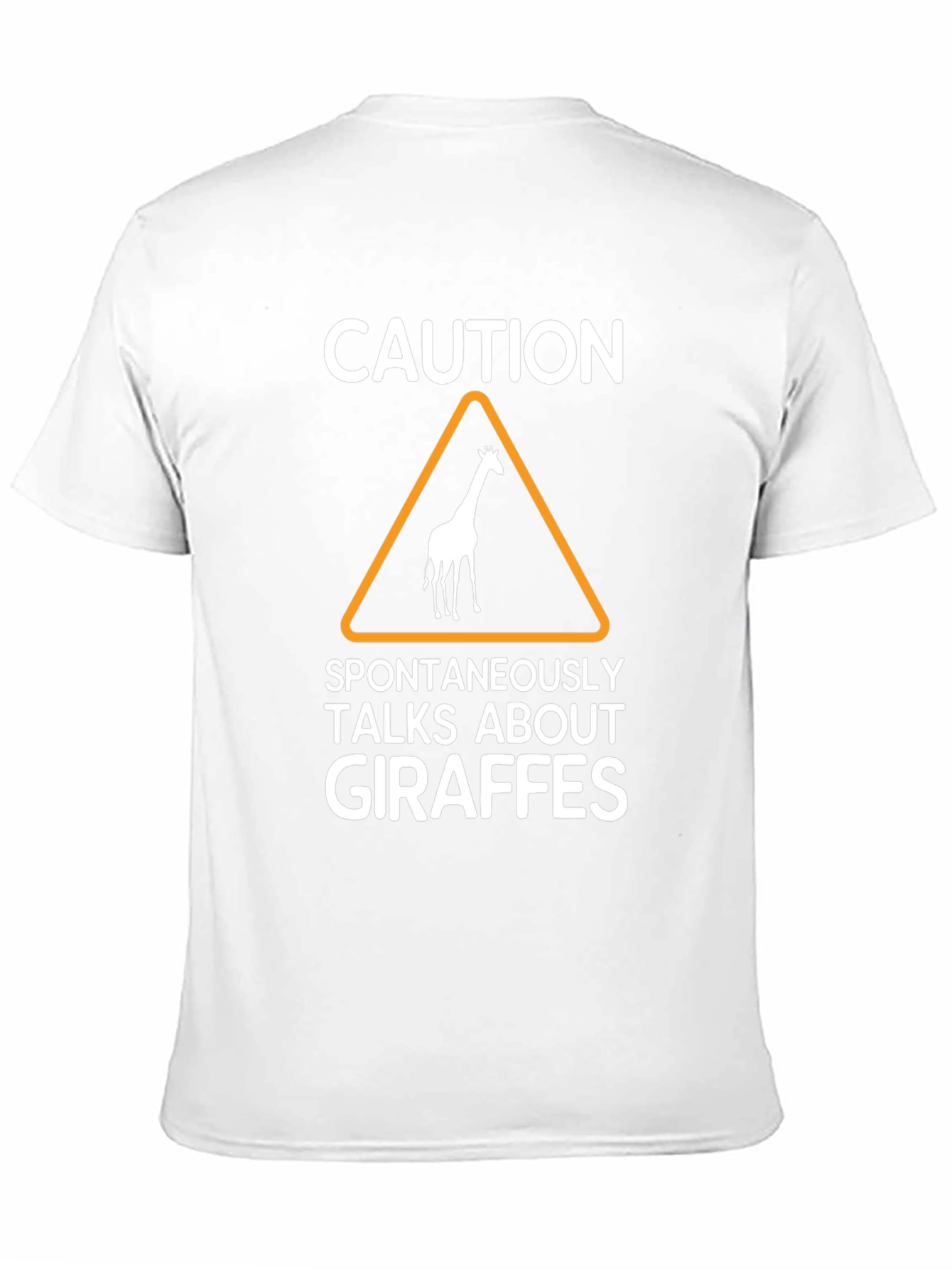 Black Caution: Giraffe Talks T-Shirt view 11
