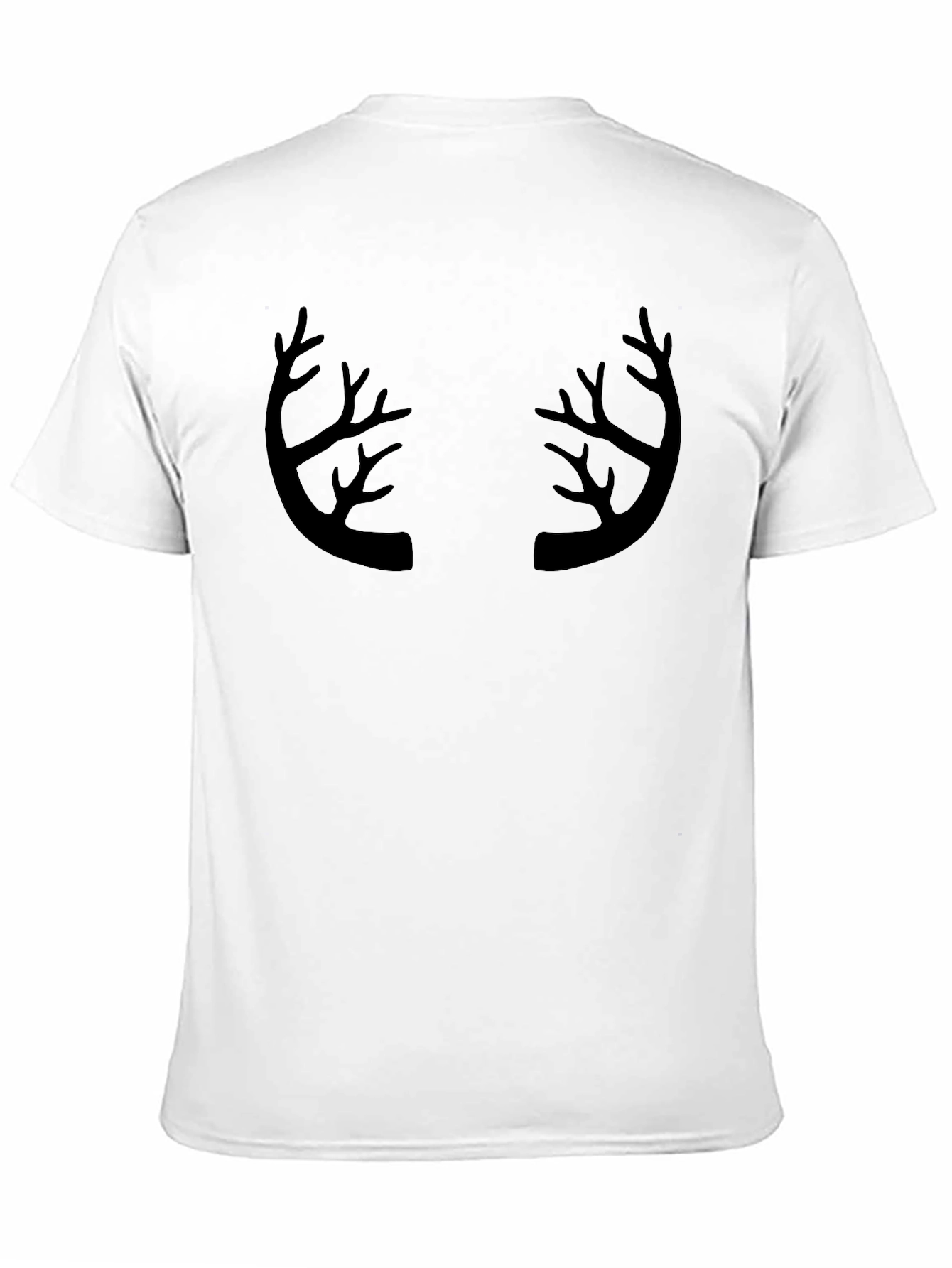 Black Antler Graphic Print Crew Neck T-Shirt view 11