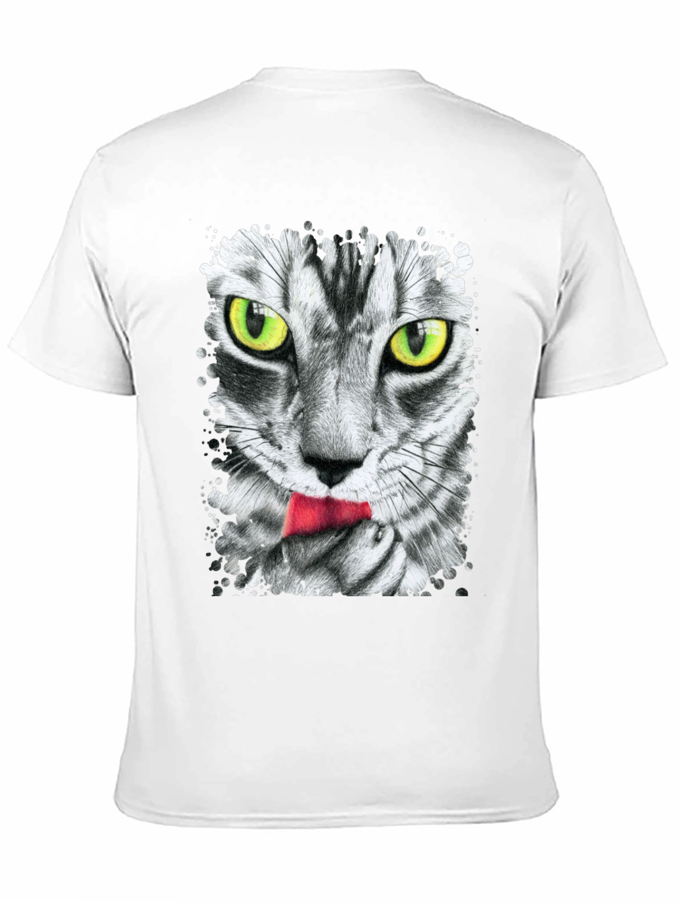 Black Cool Cat Tongue T-Shirt view 11