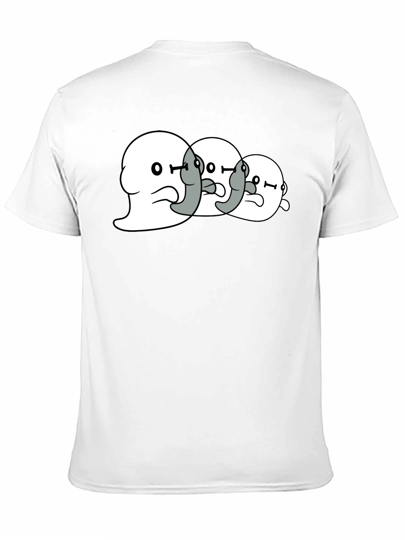 Black Spooky Ghost Squad Graphic T-Shirt - Black view 11