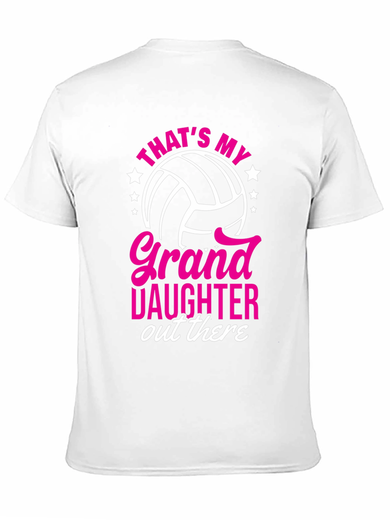 Black Granddaughter Volleyball Fan T-Shirt view 11