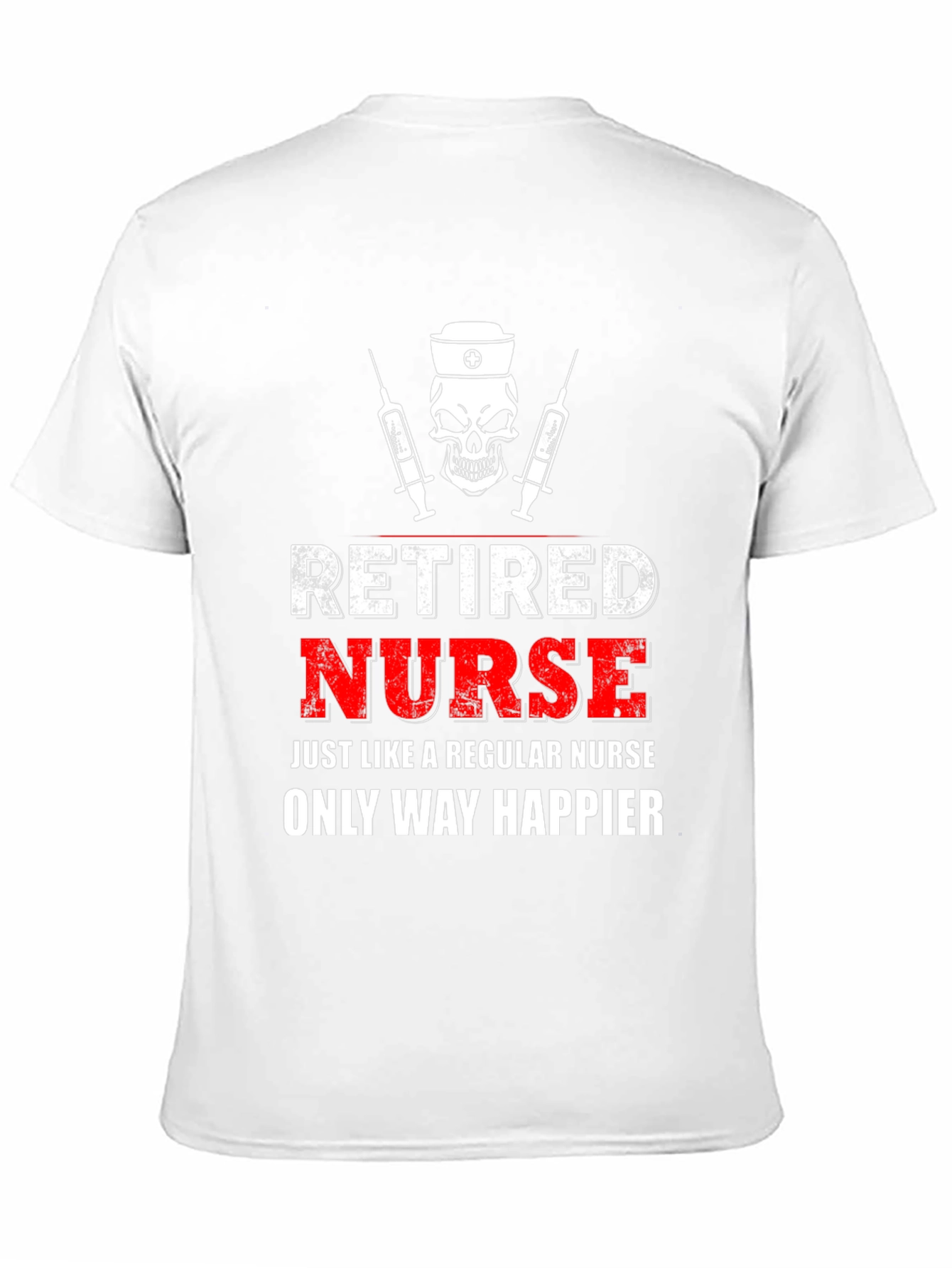 Black Retired Nurse T-Shirt - Funny Nursing Gift view 11