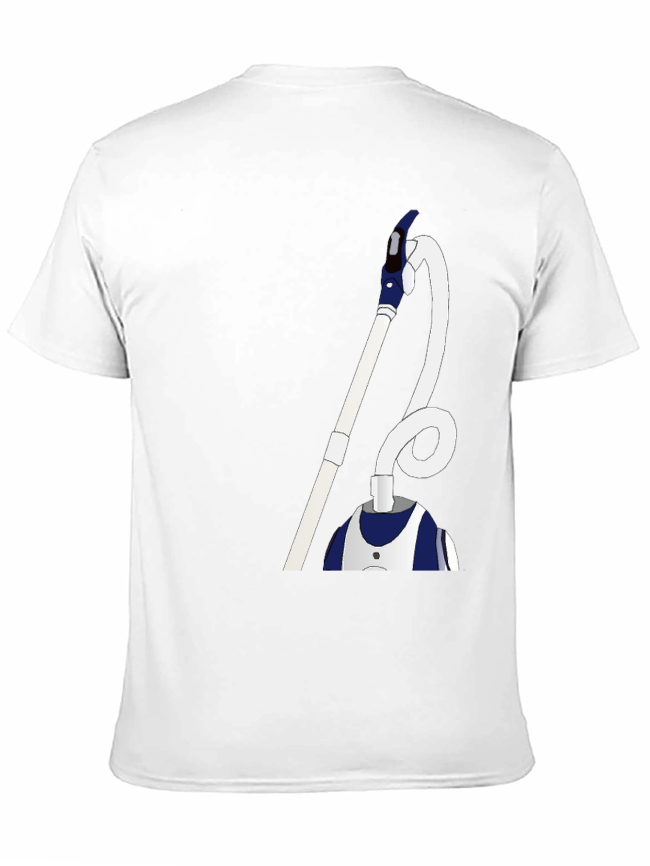 Black Novelty Vacuum Cleaner Graphic T-Shirt view 11