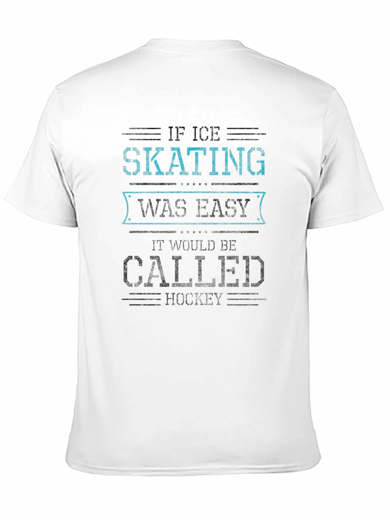 Black Ice Skating Hockey Graphic T-Shirt view 11