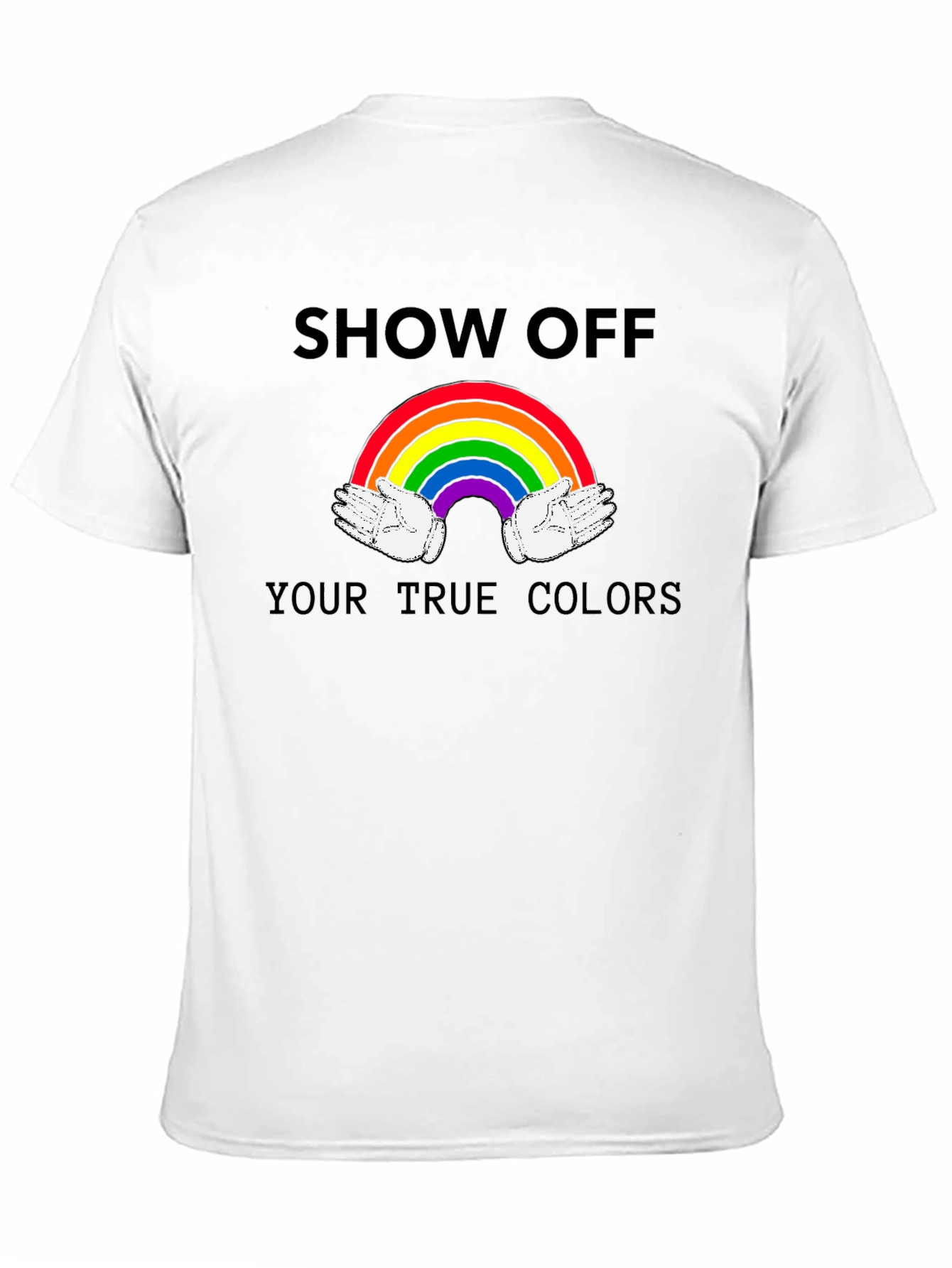 Black Show Off Your True Colors Rainbow Graphic Tee view 11