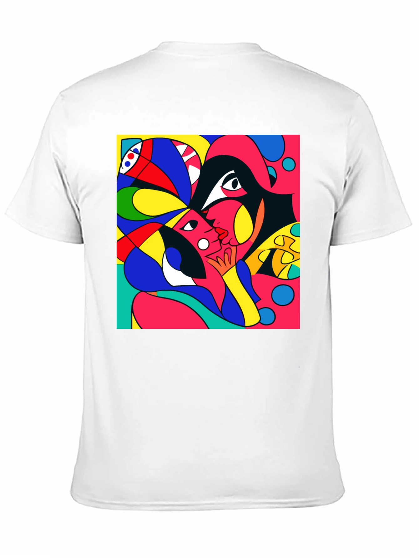 Black Abstract Art Graphic Tee - Modern Casual Style view 11