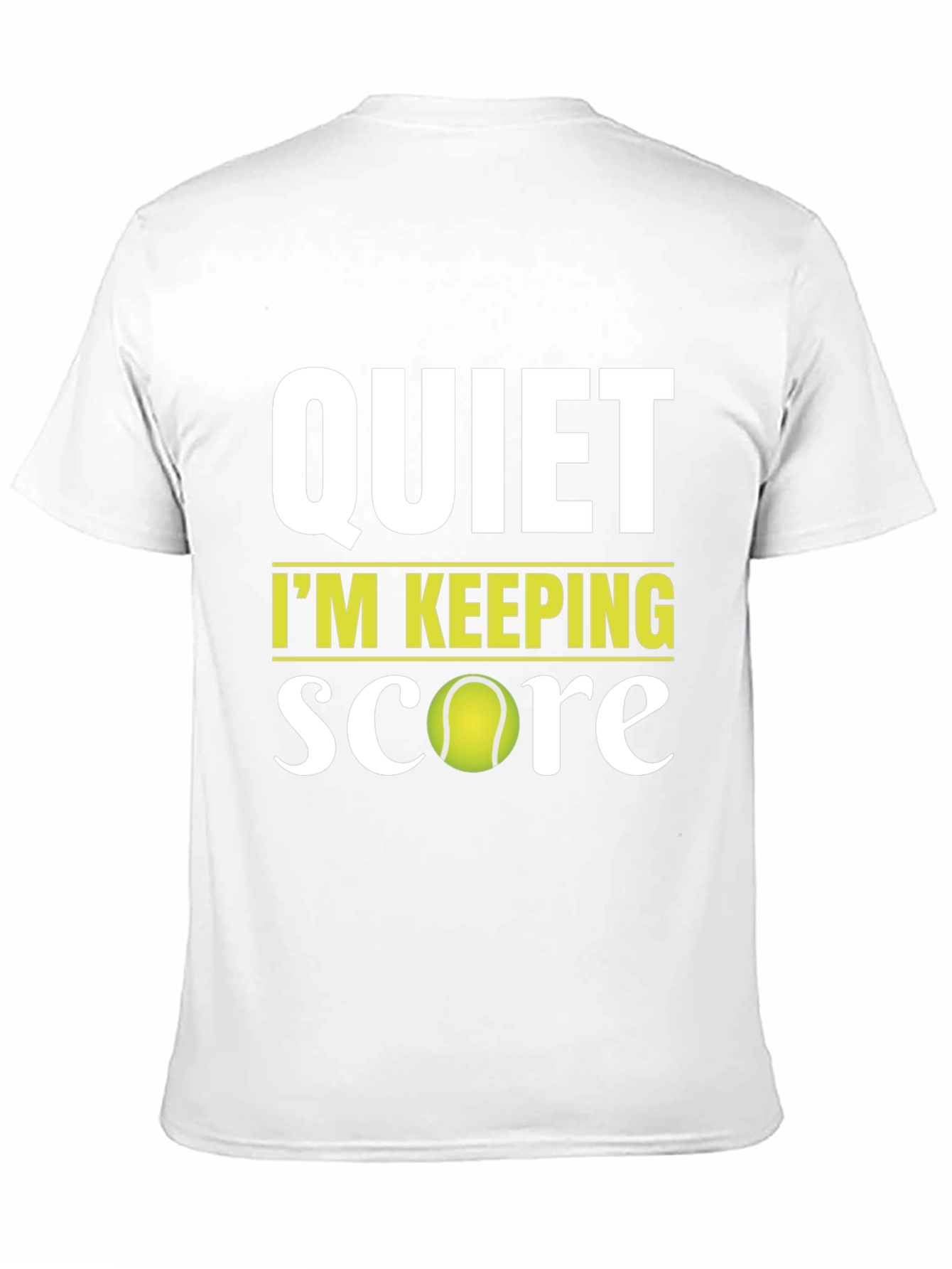 Black Quiet I'm Keeping Score Tennis T-Shirt view 11