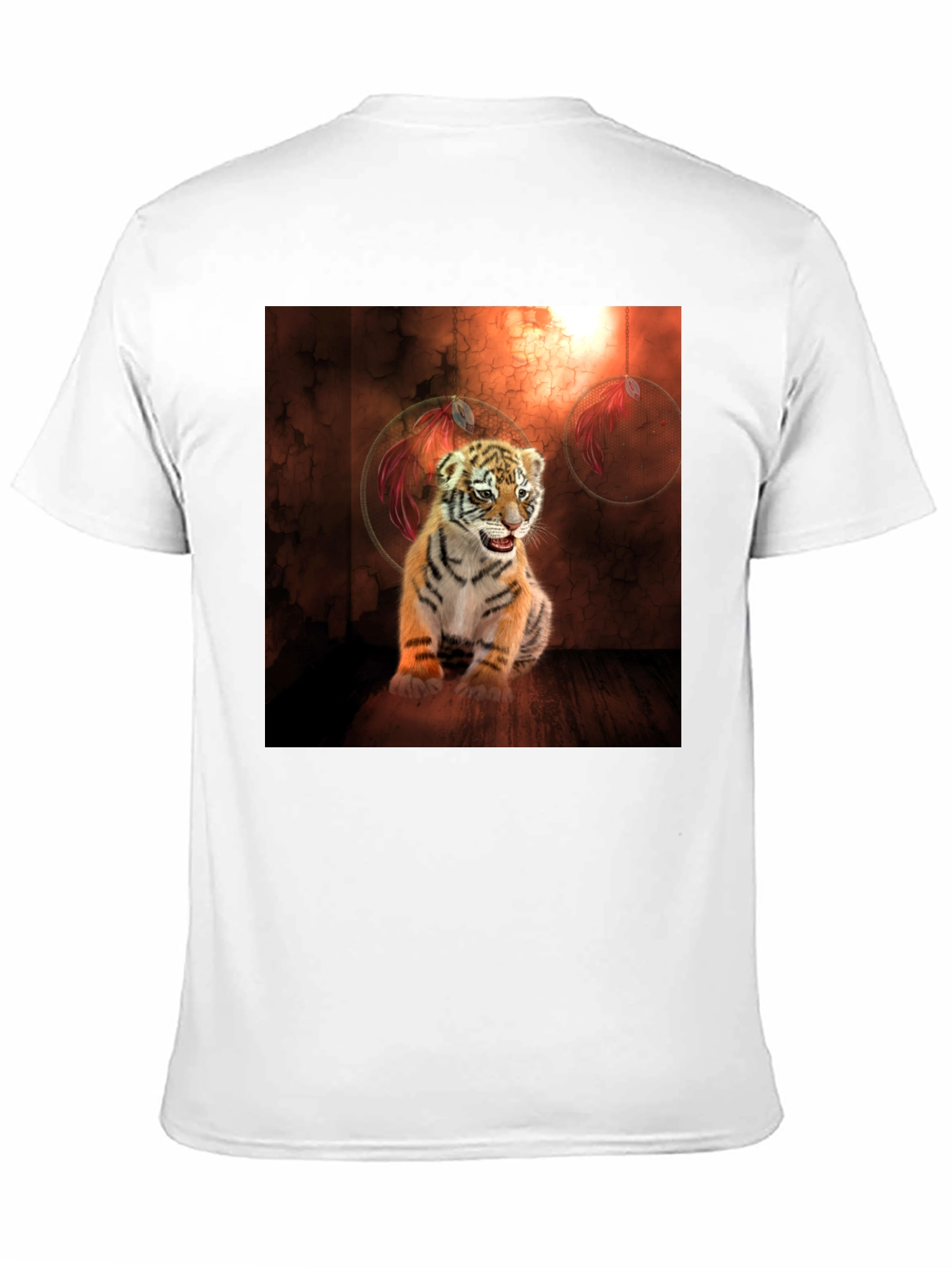 Black Tiger Cub Graphic Tee - Black Cotton Blend view 11