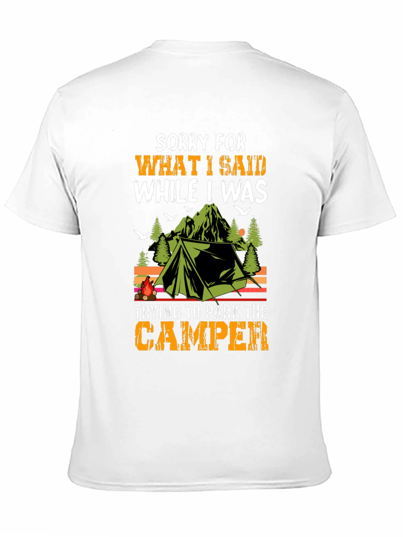 Black Sorry What I Said Camper T-Shirt view 11
