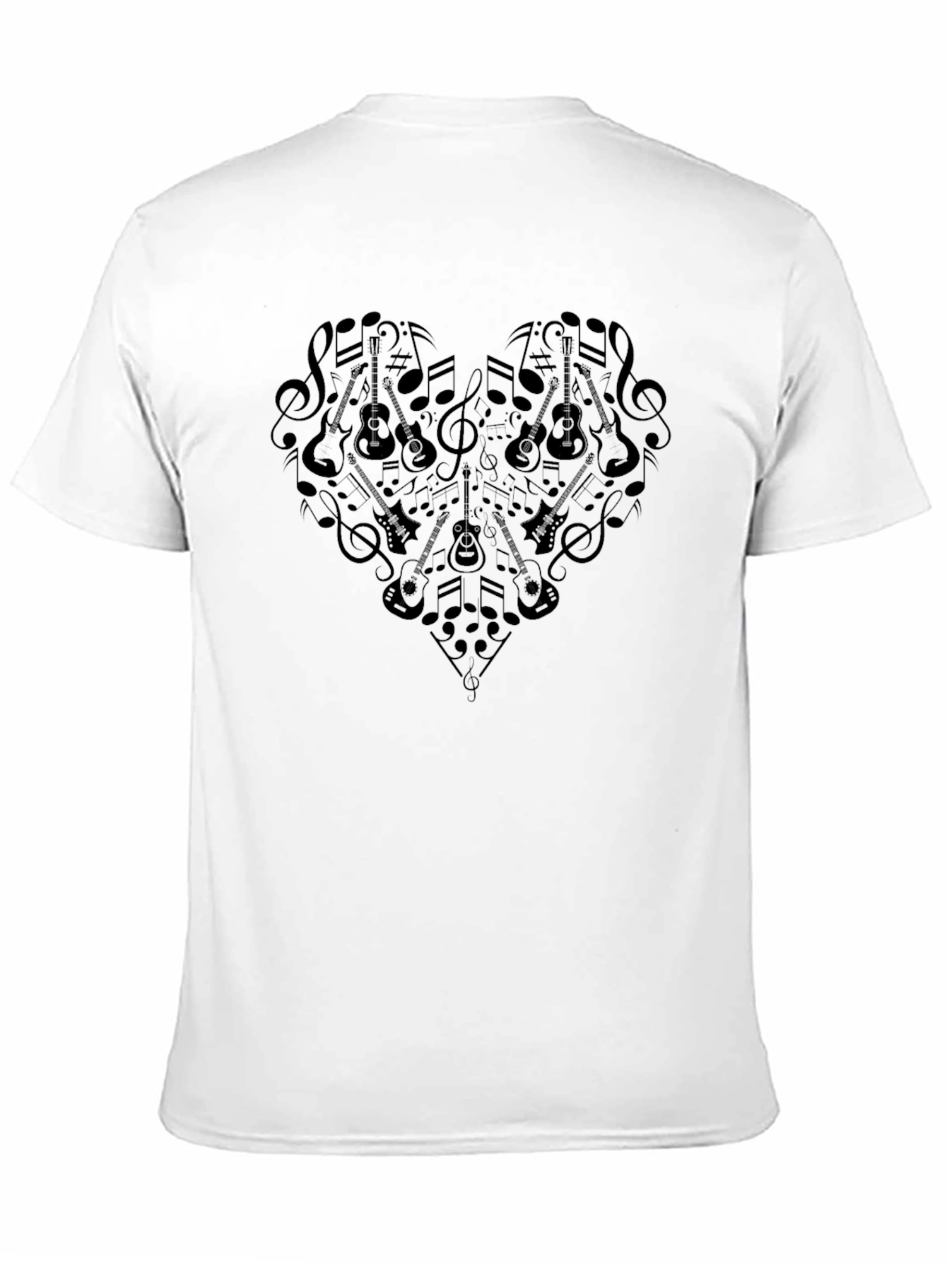 Black Musical Heart Graphic T-Shirt view 11