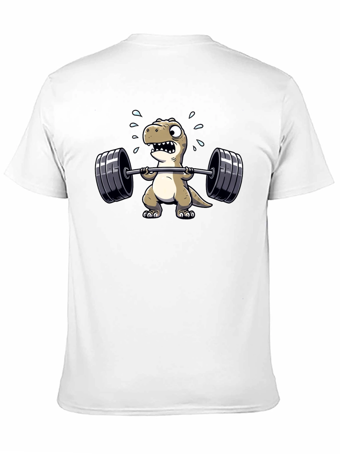 Black Dino Weightlifting T-Shirt: Funny Gym Tee for Fitness Lovers view 11