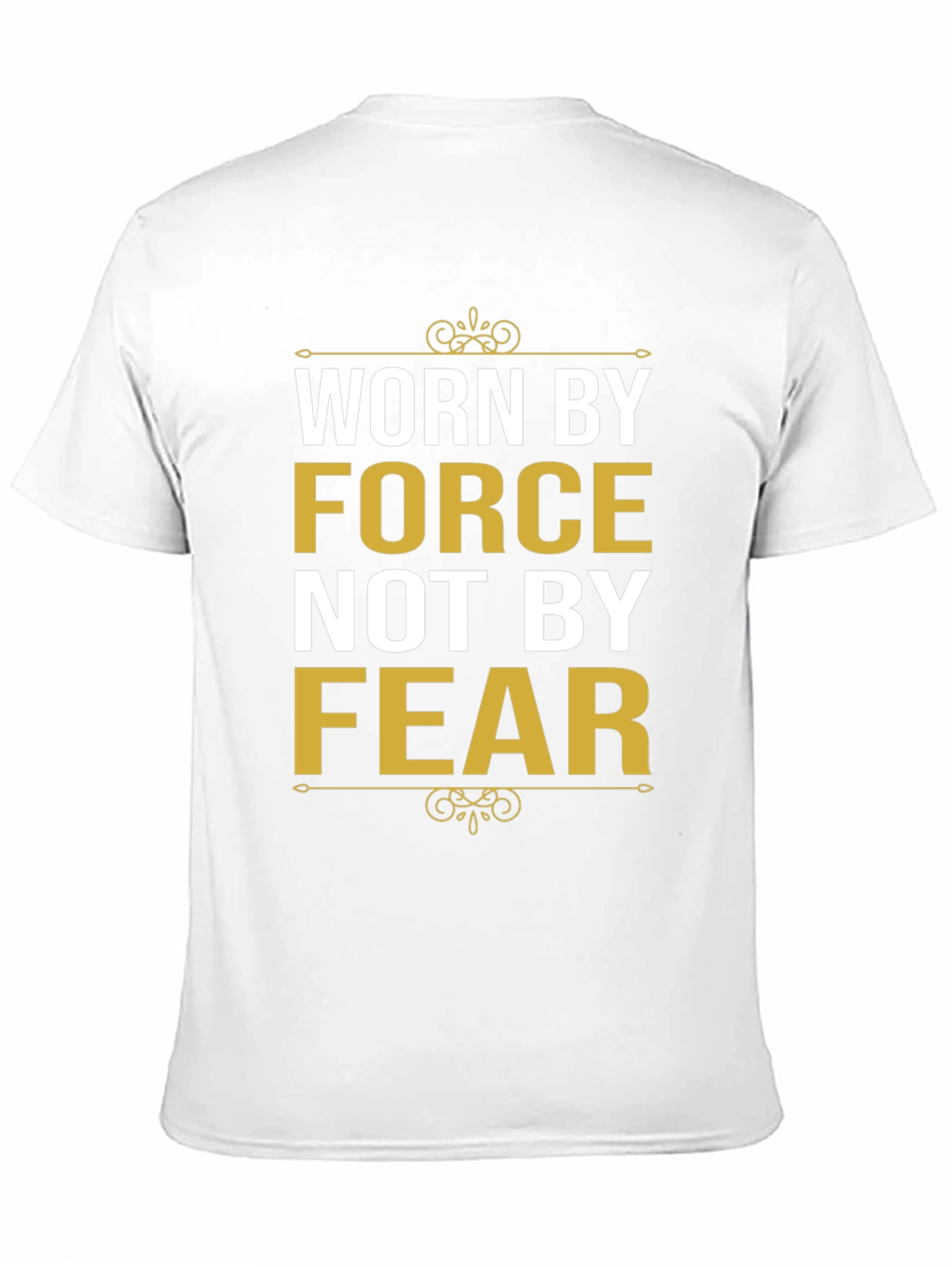 Black Worn By Force T-Shirt - Motivational Graphic Tee view 11