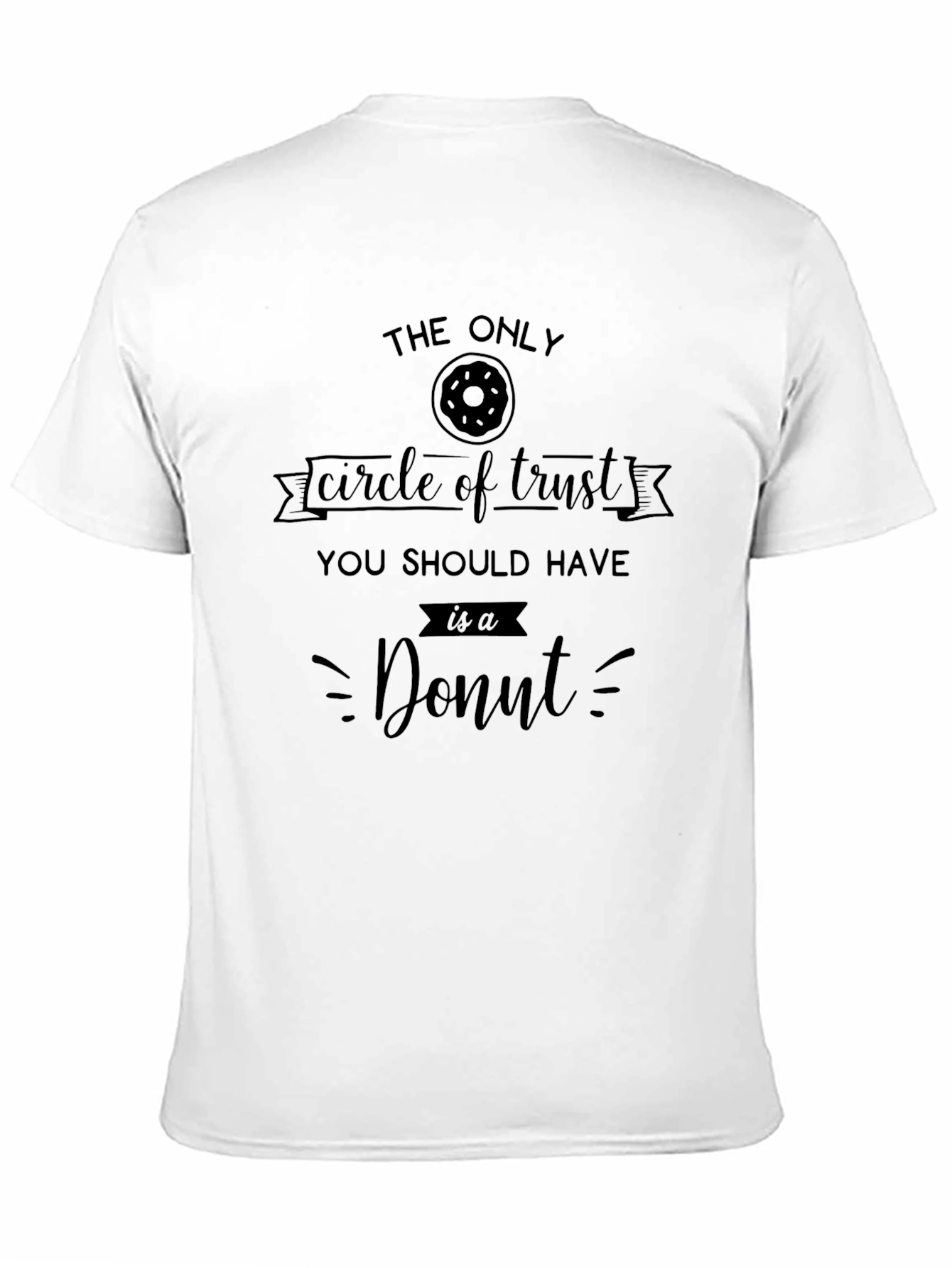Black Funny Donut Circle of Trust T-Shirt view 11