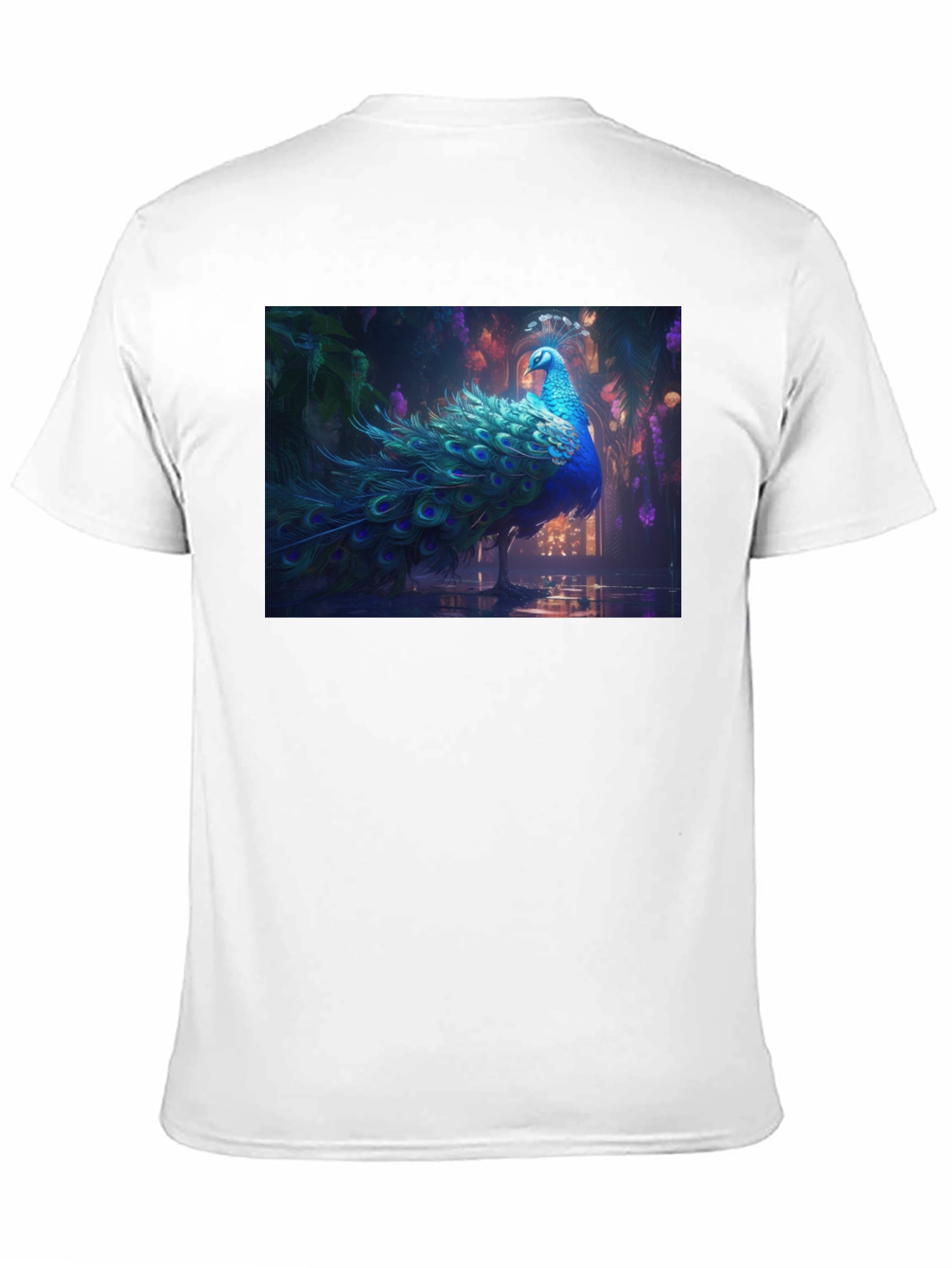 Black Peacock Graphic Tee - Stylish Men's T-Shirt view 11