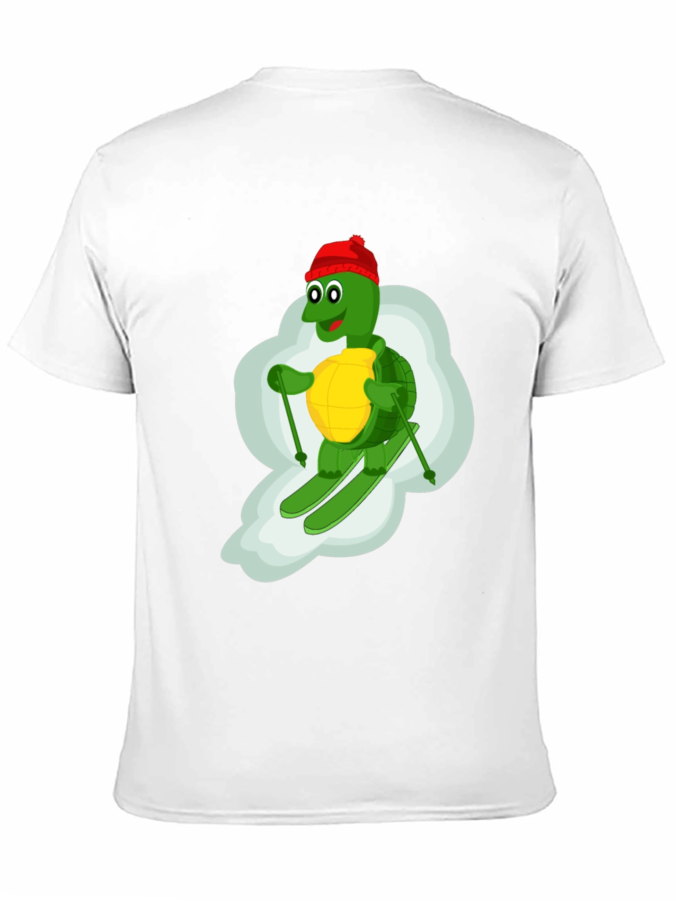 Black Skiing Turtle T-Shirt - Fun Cartoon Graphic Tee view 11