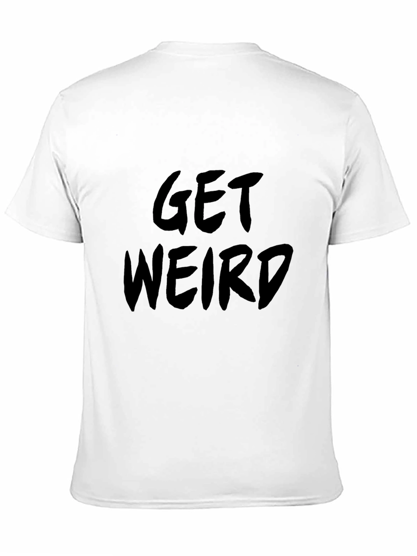 Black Get Weird Black T-Shirt view 11