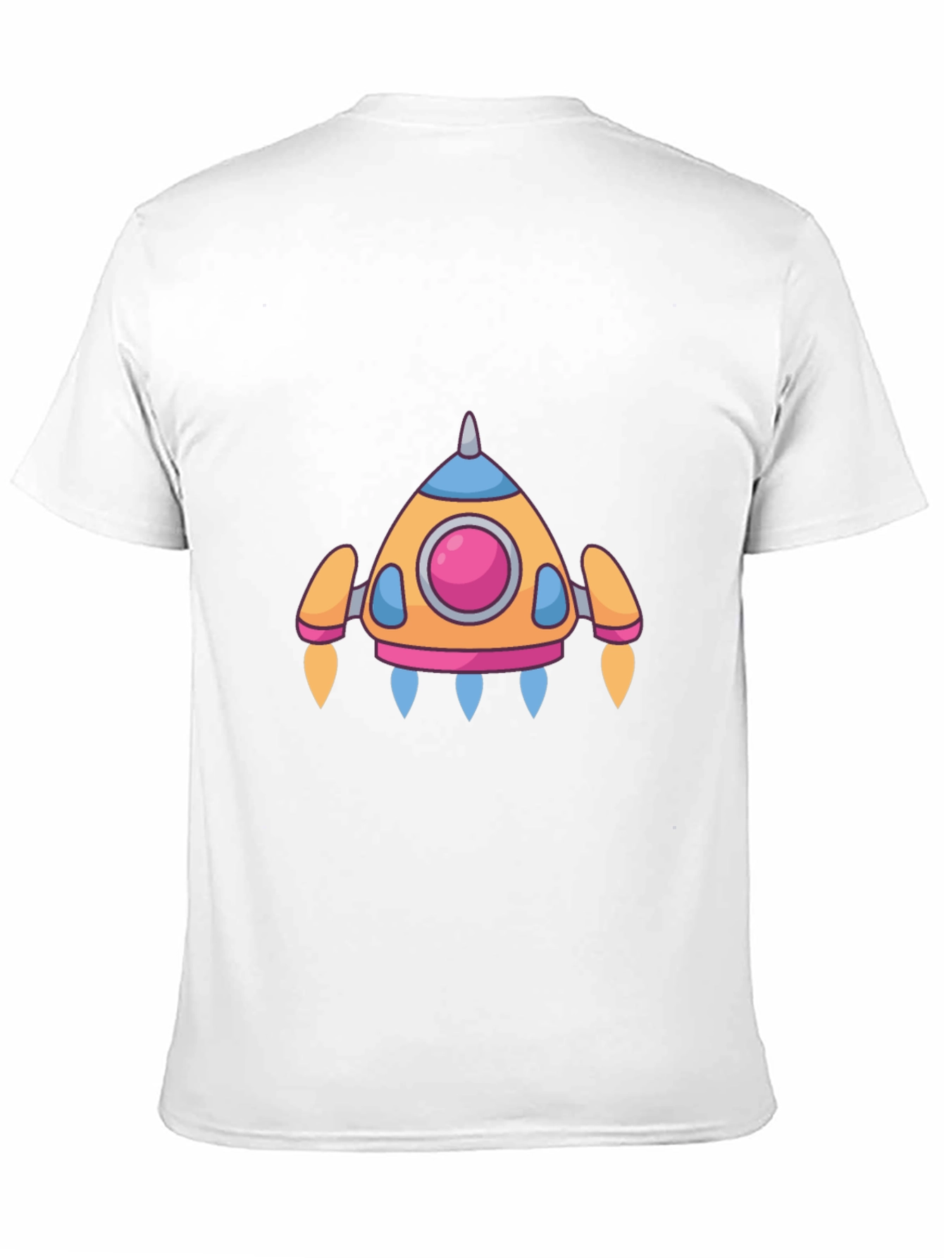 Black Cartoon Rocket T-Shirt - Soft Cotton Blend view 11
