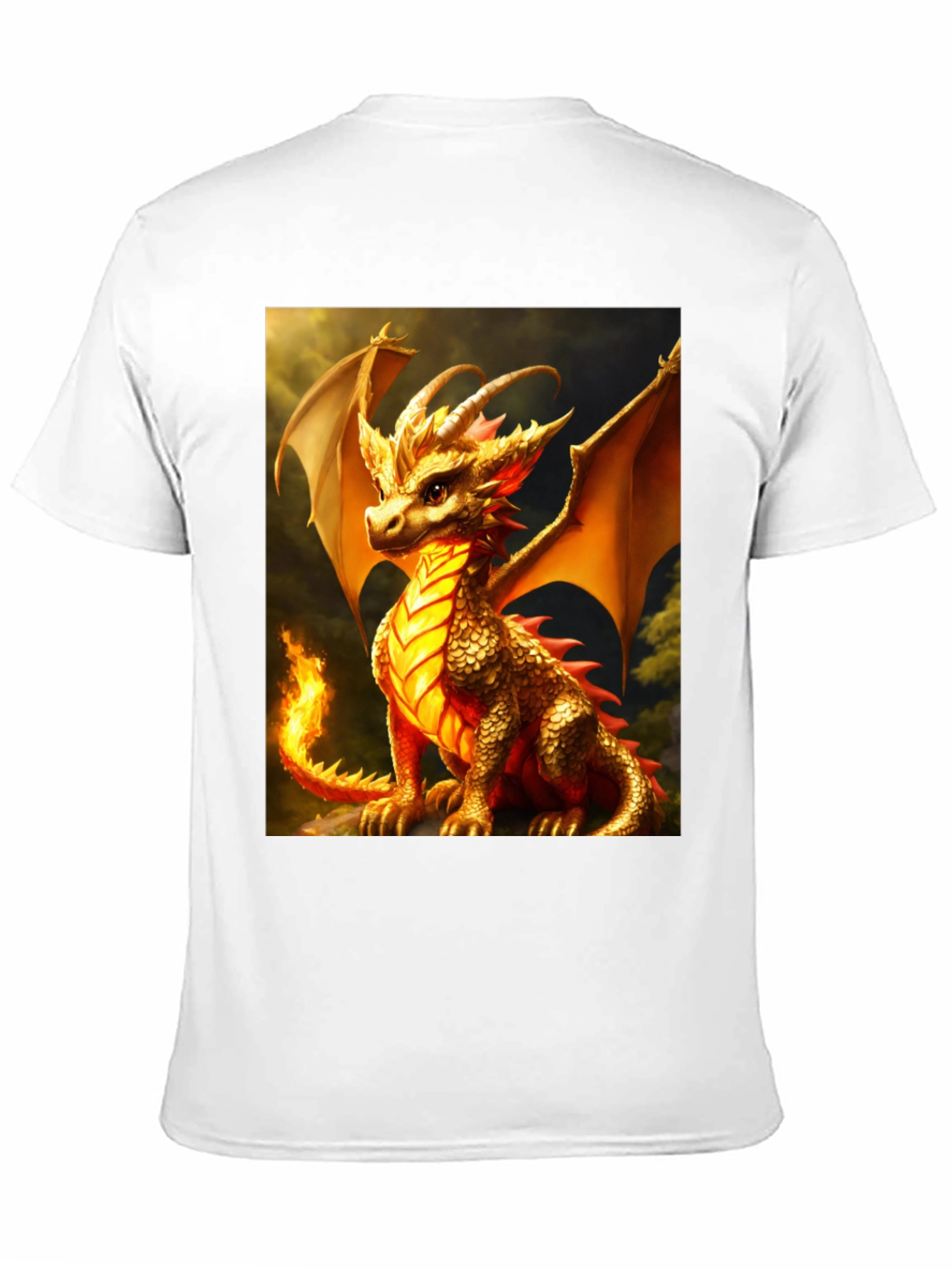 Black Dragon Graphic Tee - Black Cotton Blend T-Shirt view 11