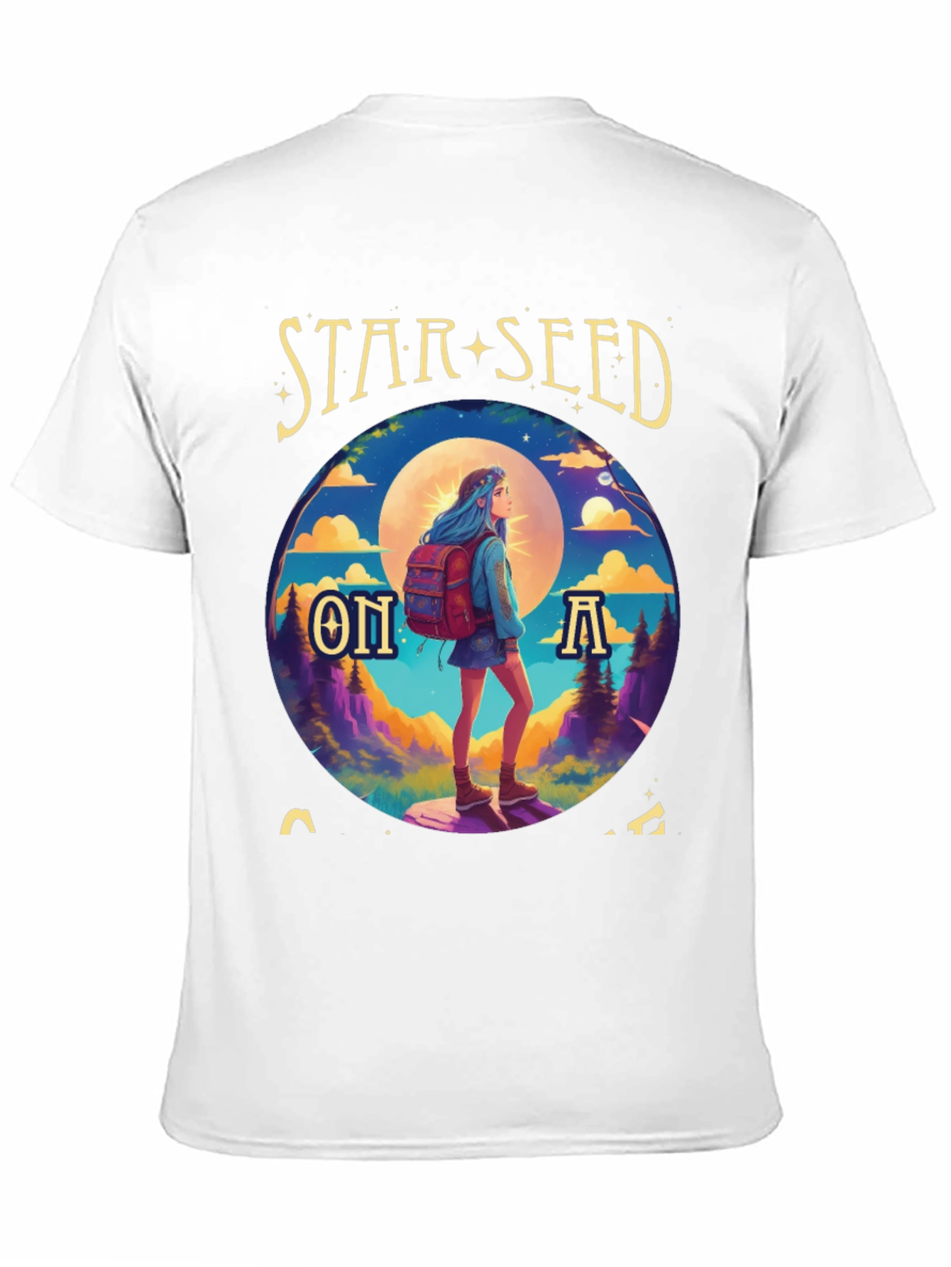 Black Star Seed On A Hike Graphic Tee view 11