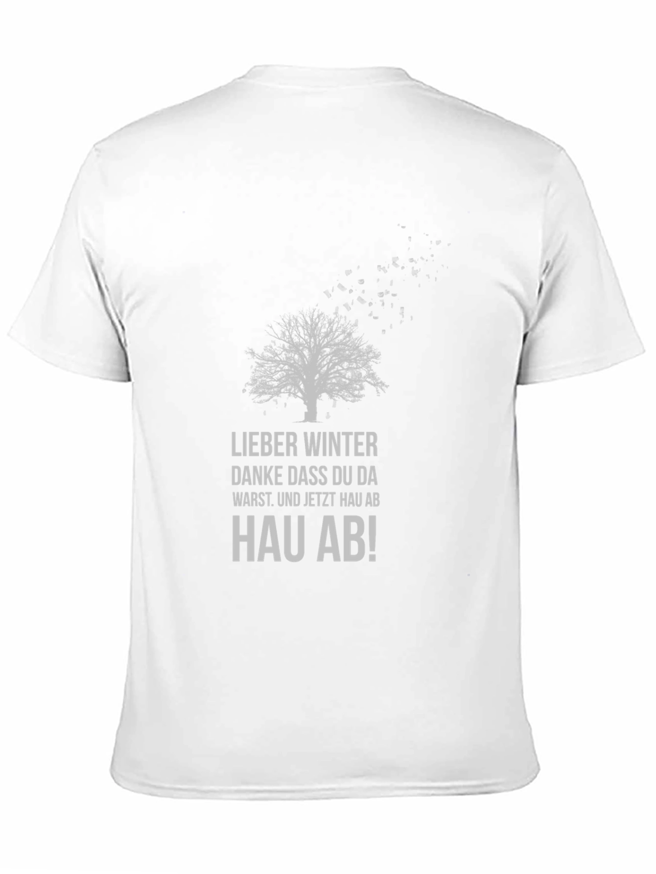 Black Winter's Gone Black T-Shirt - Tree Design view 11
