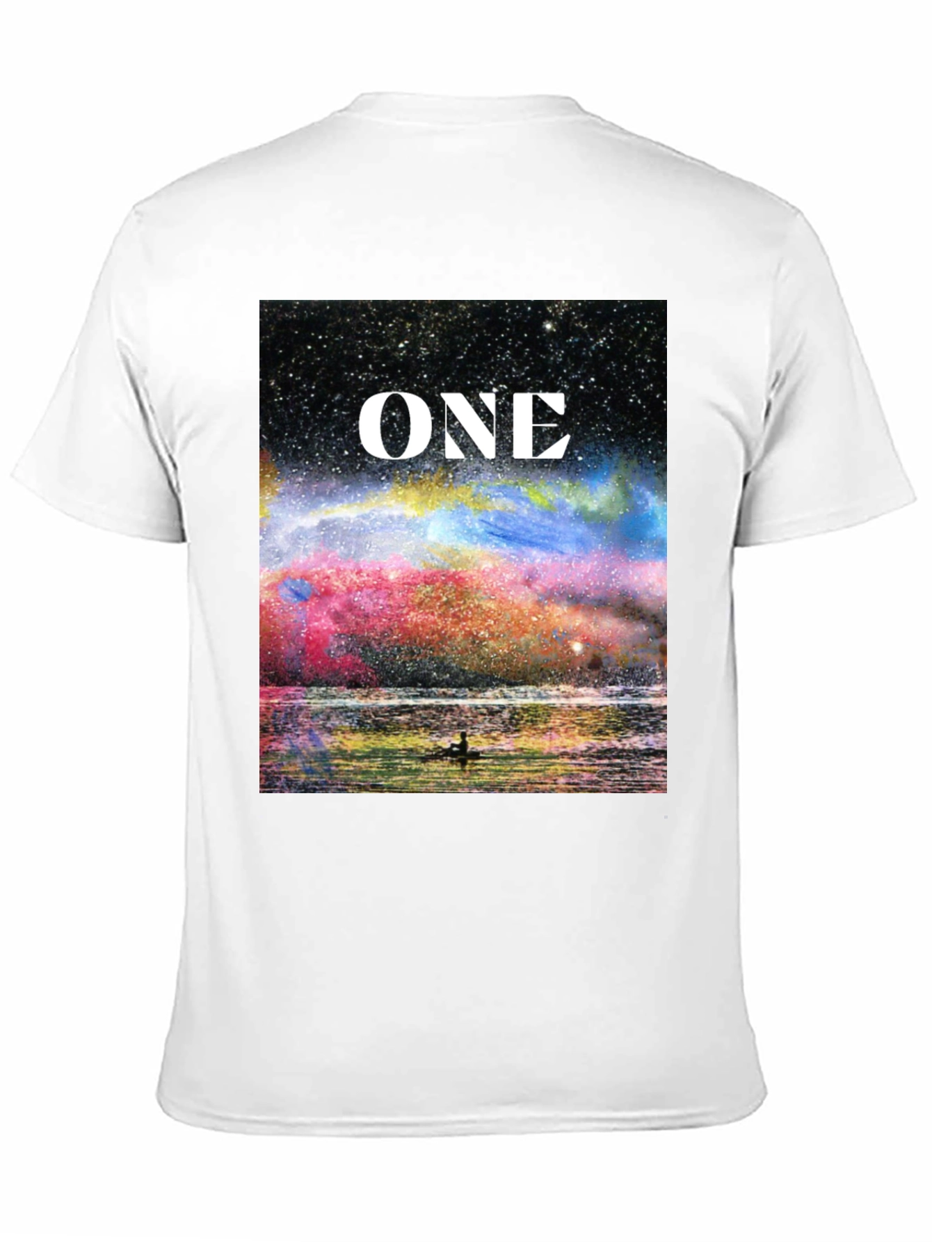 Black One Galaxy T-Shirt - Celestial Design Black Tee view 11