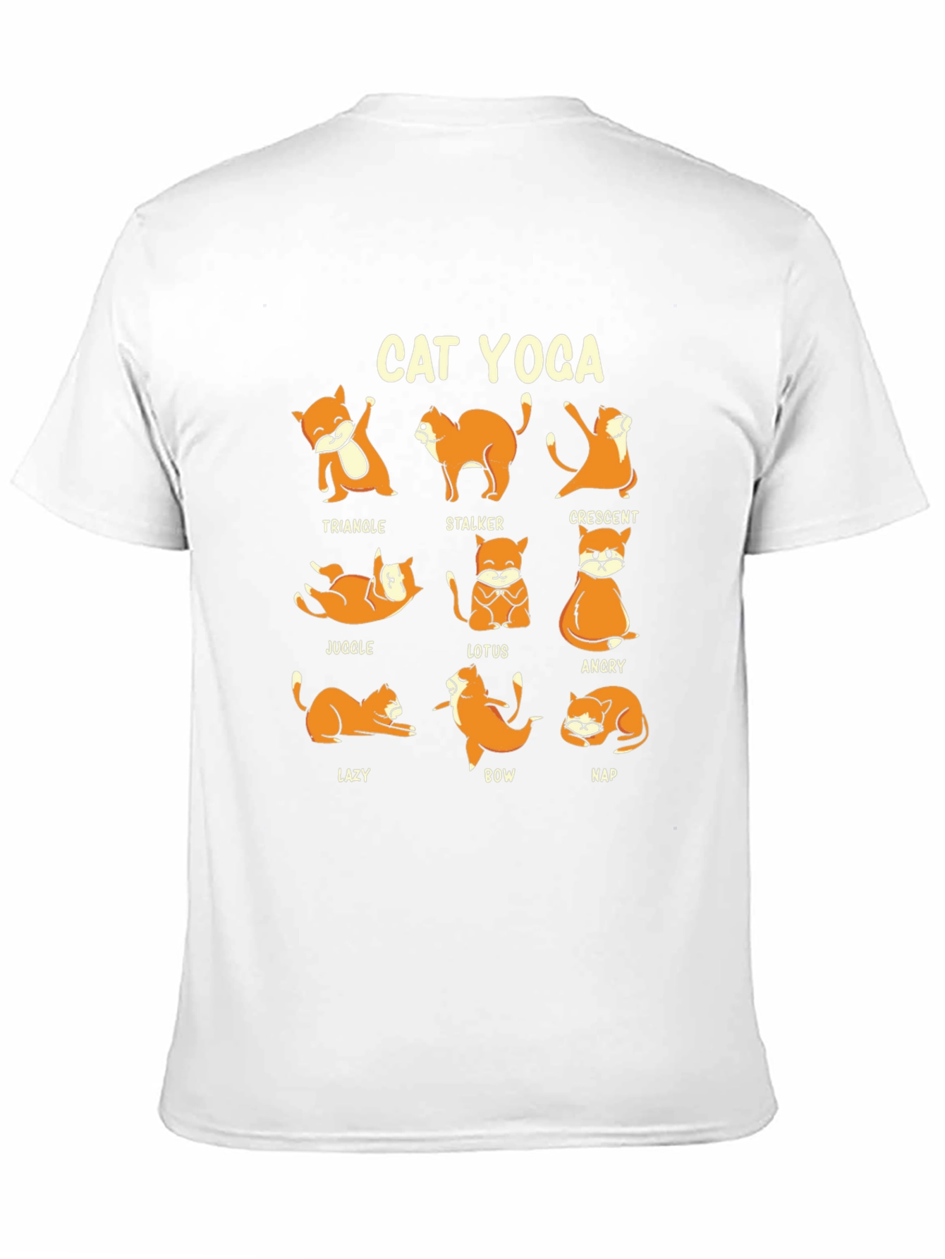 Cat Yoga Poses Graphic Tee - Funny Yoga Shirt - 11