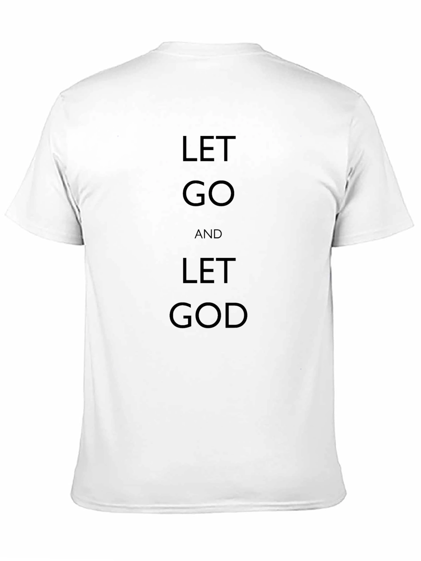Black Let Go and Let God Black Graphic Tee view 11