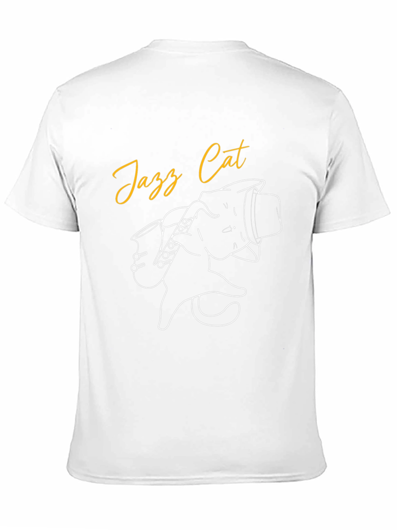 Black Cool Jazz Cat T-Shirt view 11