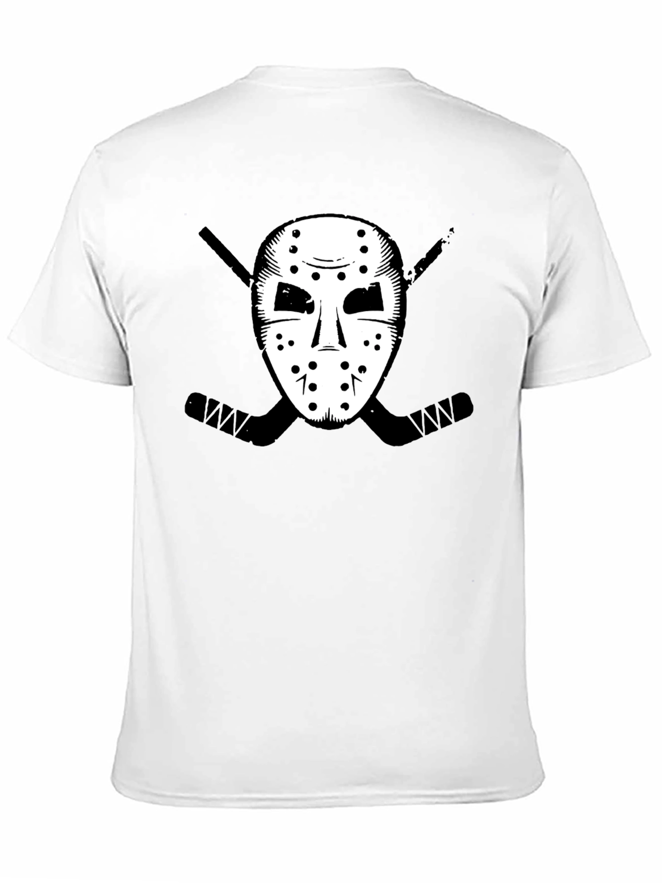 Black Hockey Mask Graphic Tee - Black T-Shirt view 11