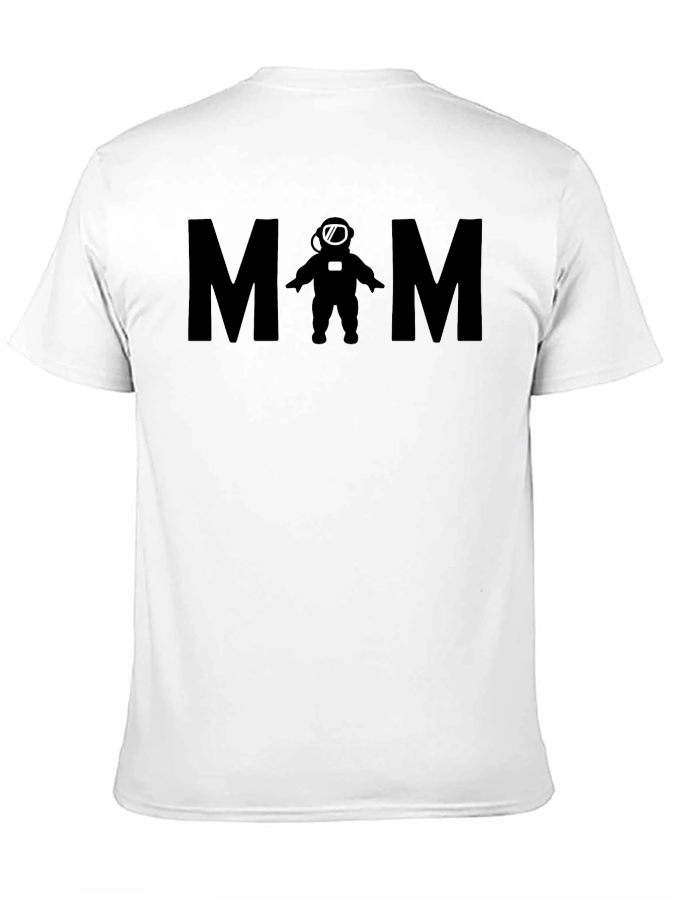 Black Astronaut Mom Black T-Shirt view 11