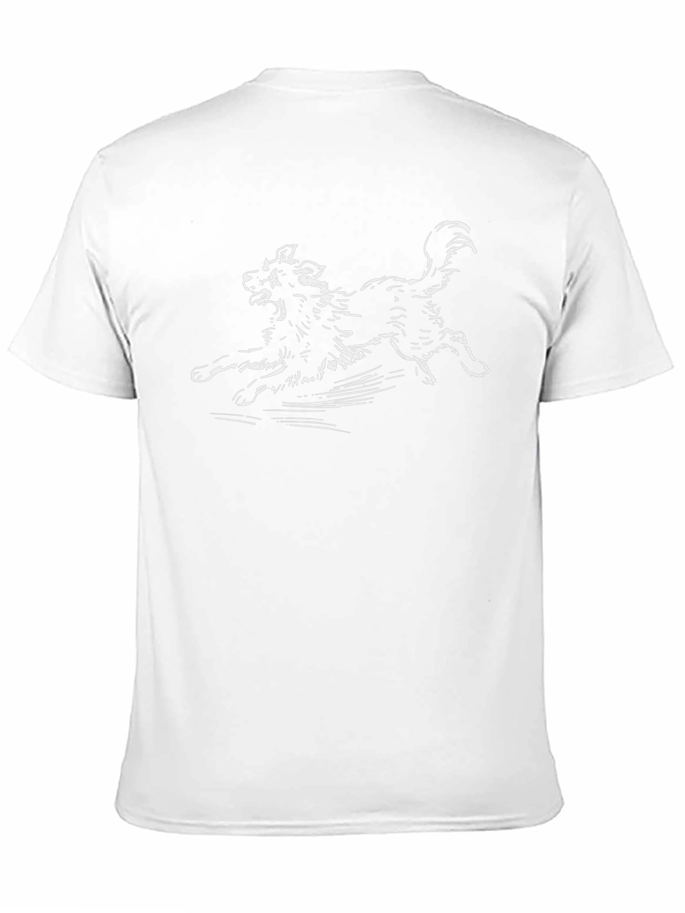 Dog Sketch Graphic Black T-Shirt - 11