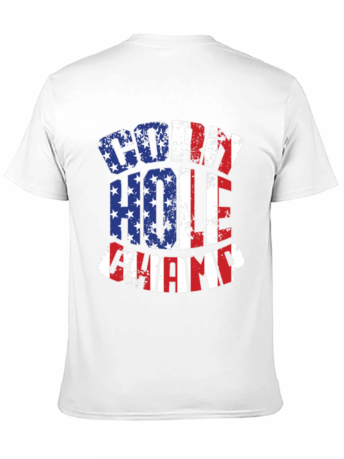 Black Cornhole Champ USA Flag T-Shirt view 11