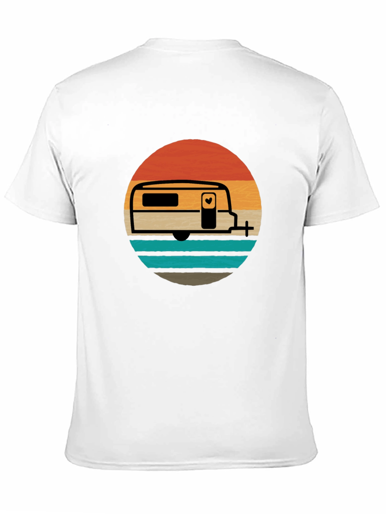 Black Retro Camper Van Graphic Tee - Adventure Awaits! view 11