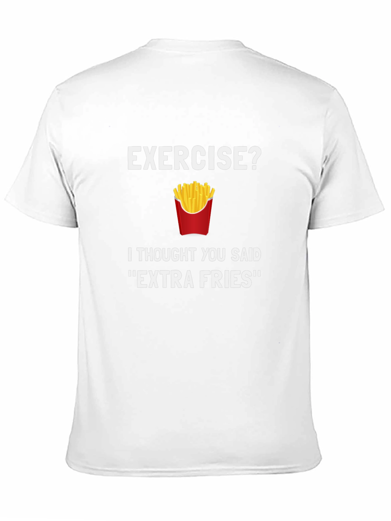 Black Extra Fries T-Shirt - Funny Foodie Tee view 11