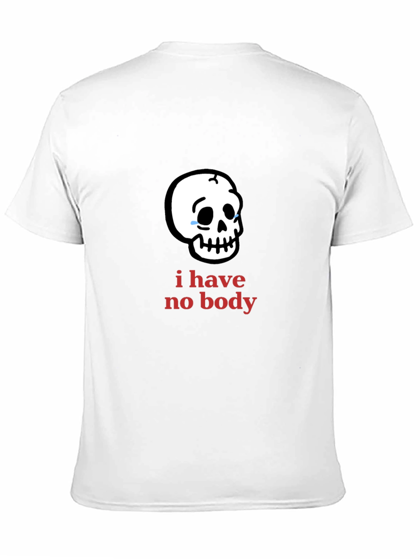 Black Humorous "I Have No Body" Skull Graphic Tee view 11