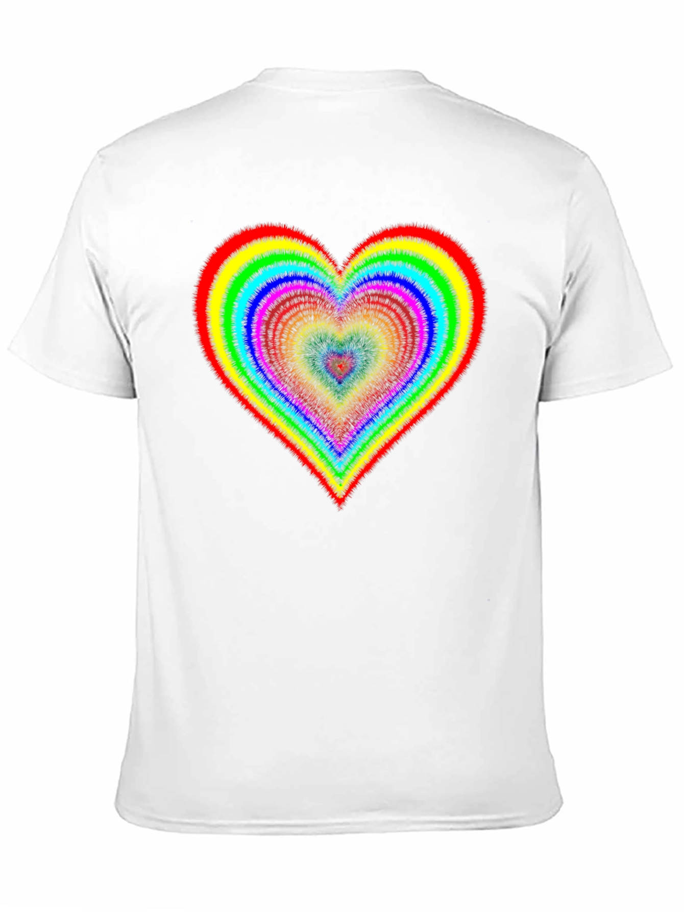 Black Rainbow Heart Graphic Black T-Shirt view 11
