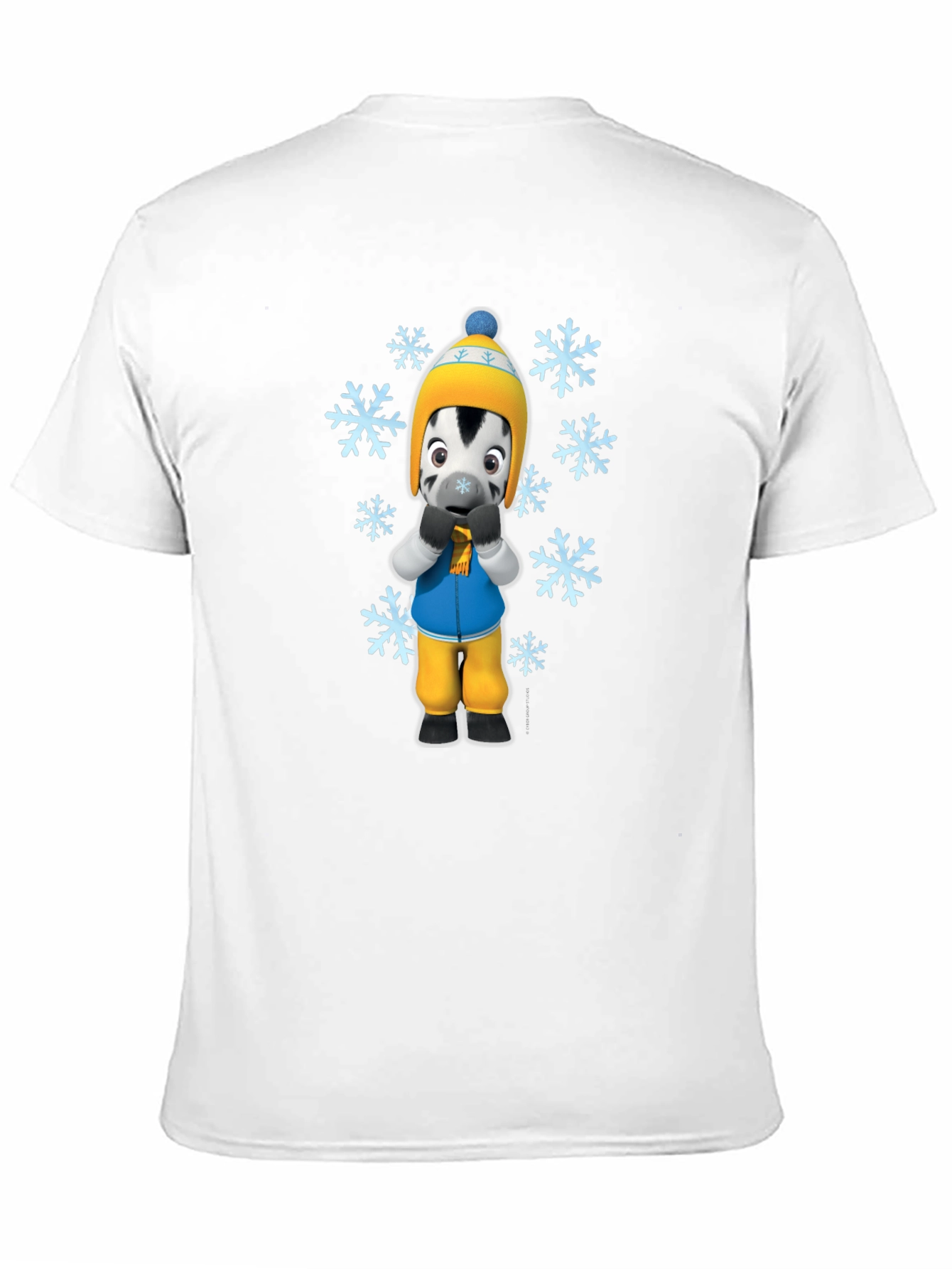 Winter Zebra Graphic Tee - Black Unisex T-Shirt - 11