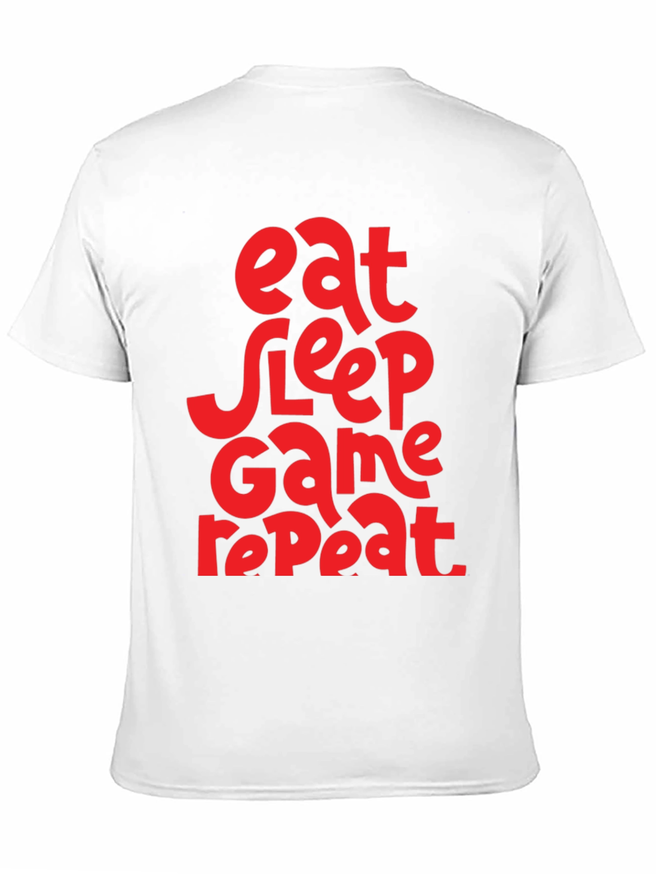 Black Eat Sleep Game Repeat Graphic Tee - Black view 11