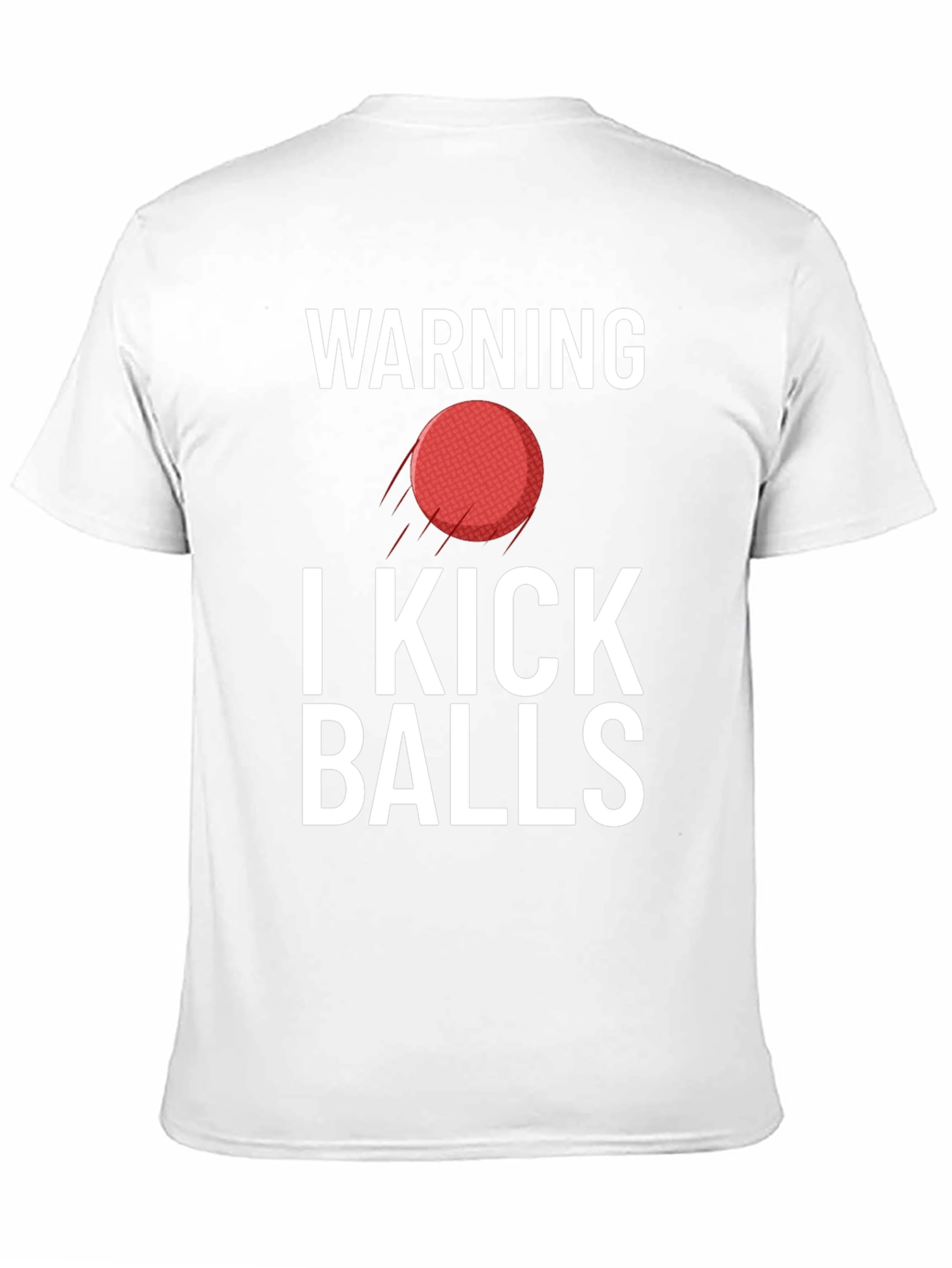 Black Warning I Kick Balls Graphic Tee view 11