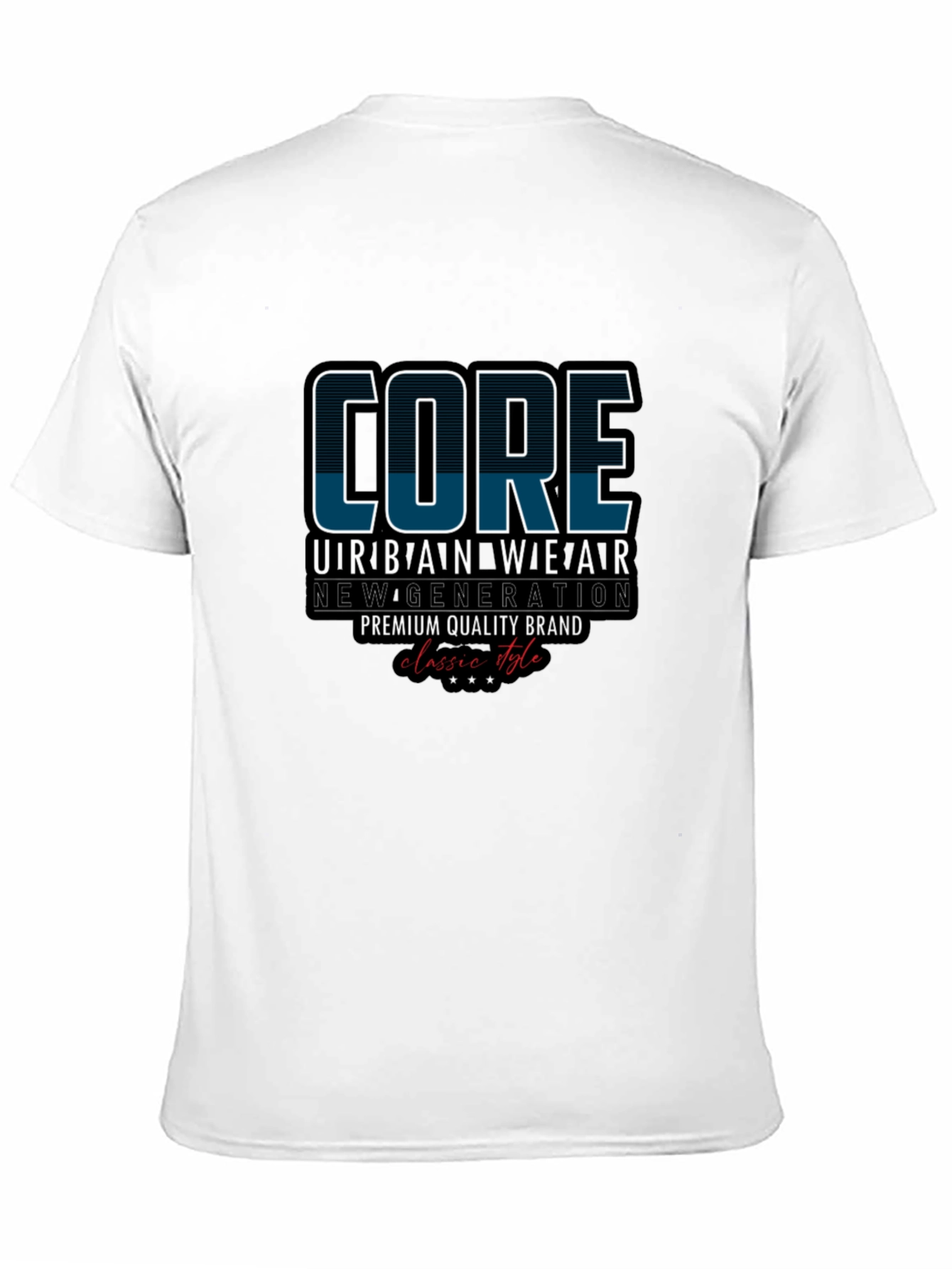Black Core Urban Wear Black Graphic T-Shirt view 11