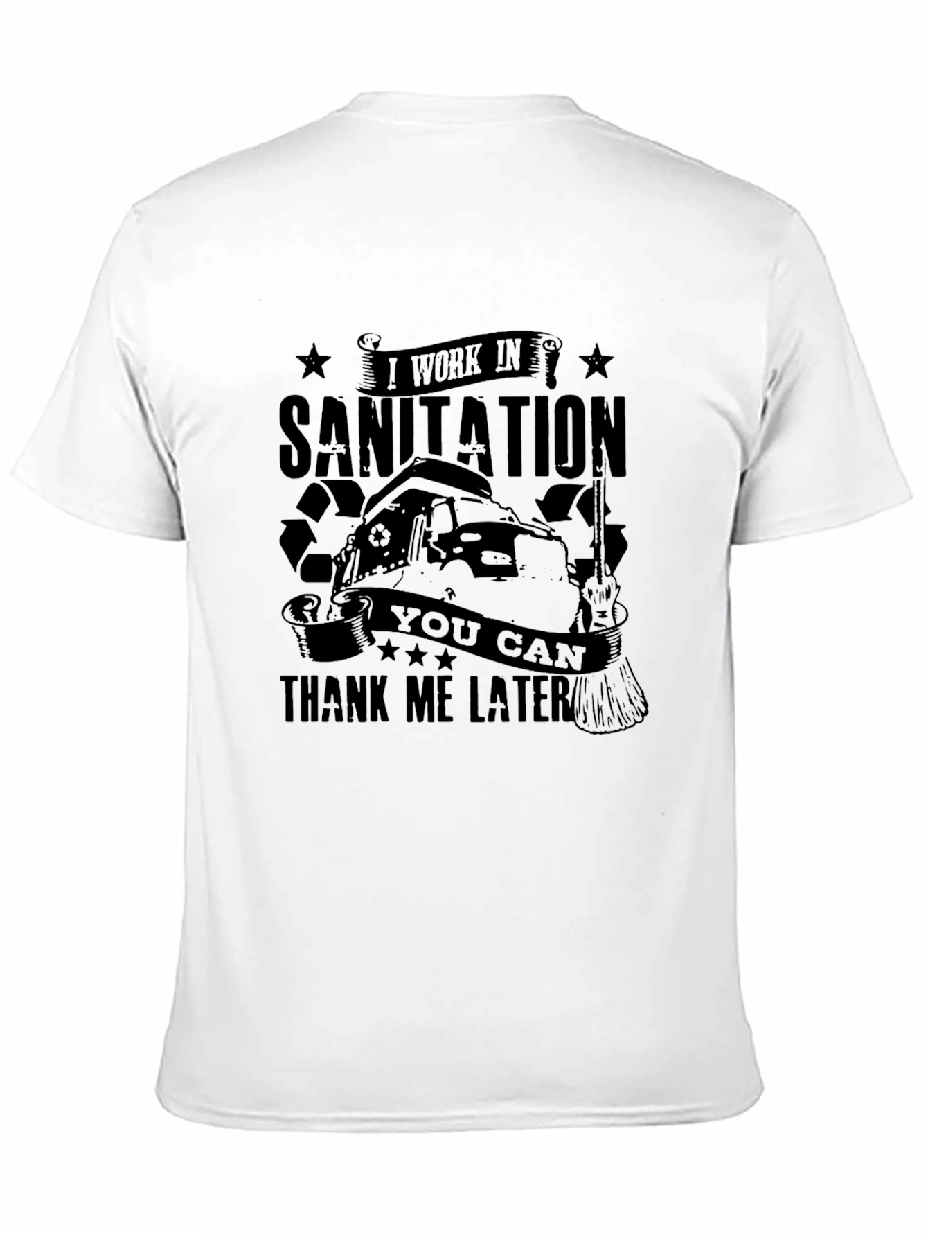 Black Sanitation Worker Graphic Tee - Thank Me Later view 11