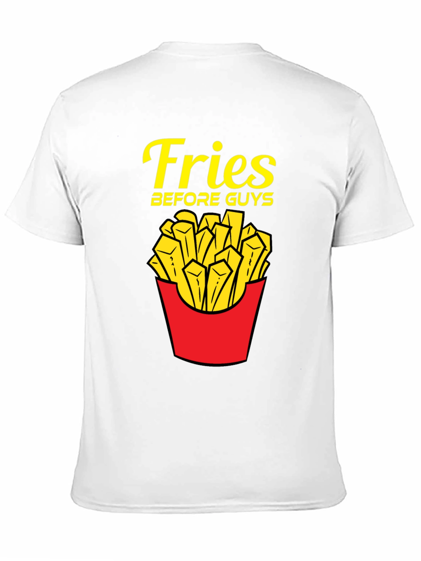 Black Fries Before Guys T-Shirt - Funny Foodie Tee view 11