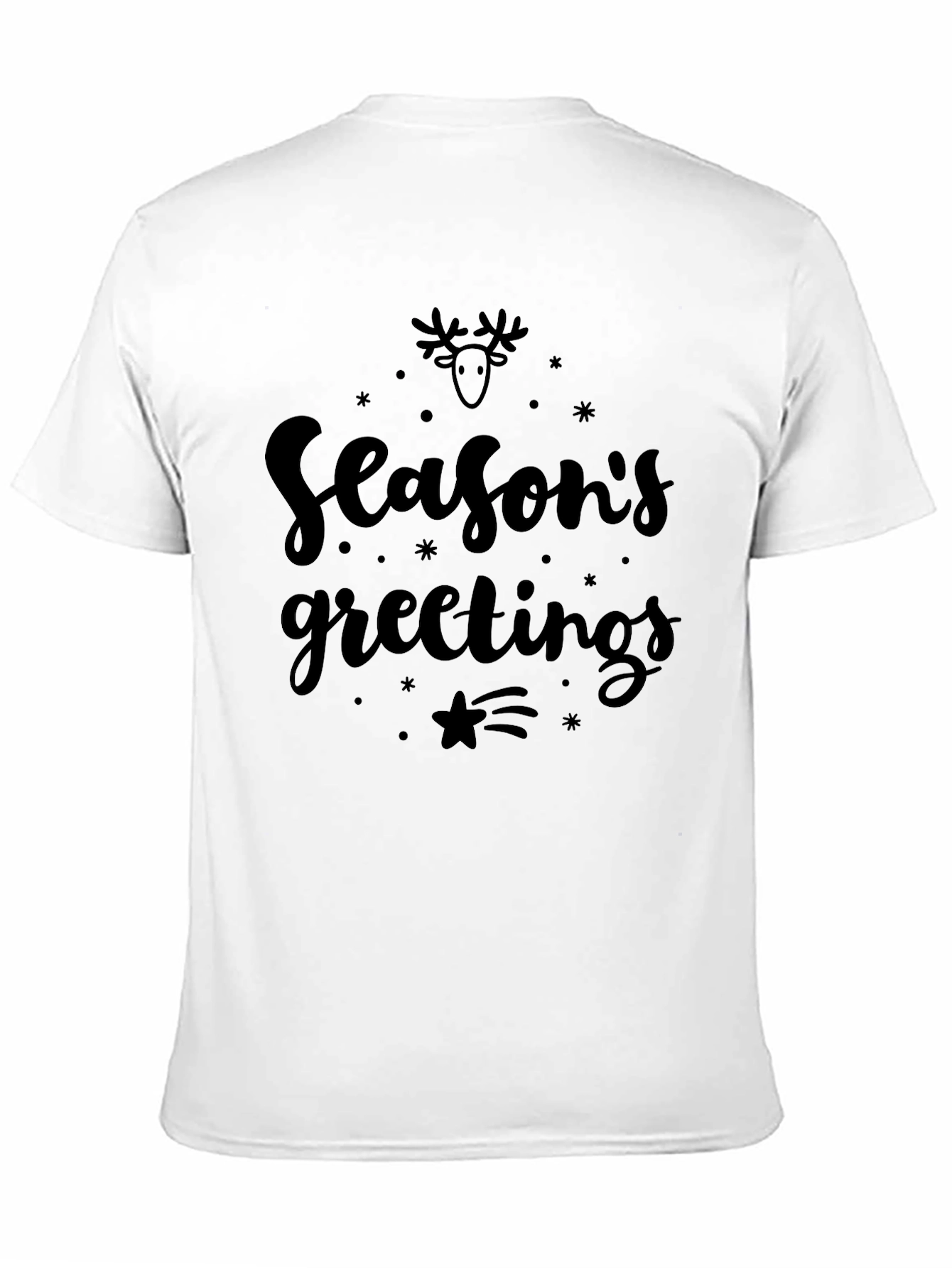 Black Season's Greetings Black T-Shirt view 11