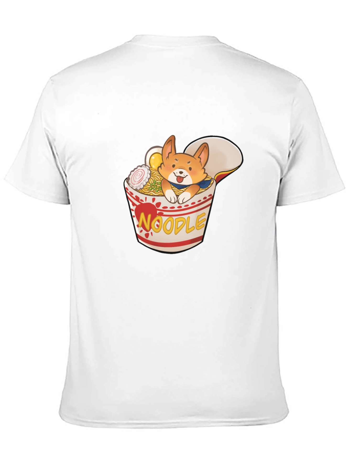 Black Noodle Corgi T-Shirt - Ramen Dog Tee view 11