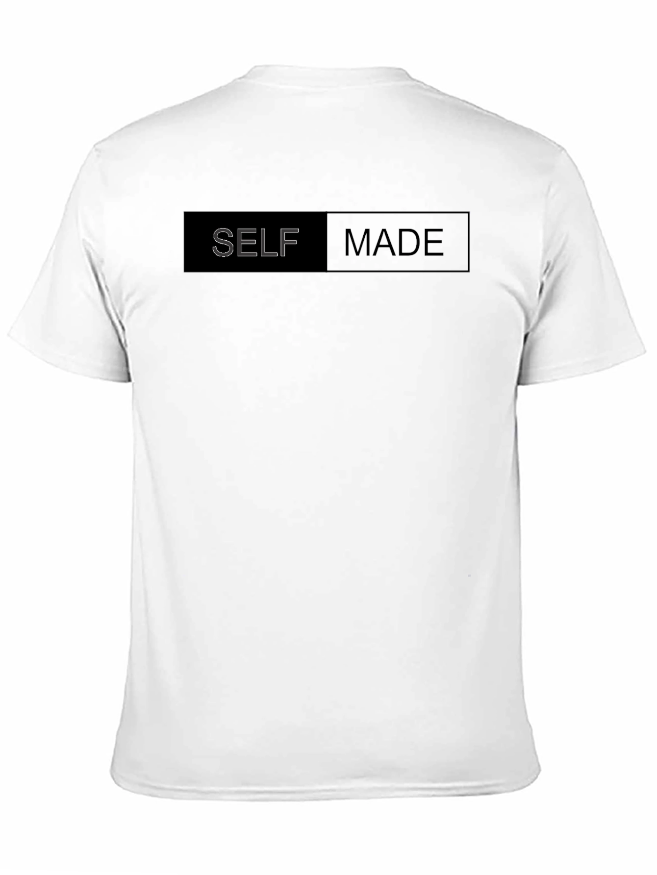 Black Self Made Graphic Tee - Black Cotton Blend Casual T-Shirt view 11